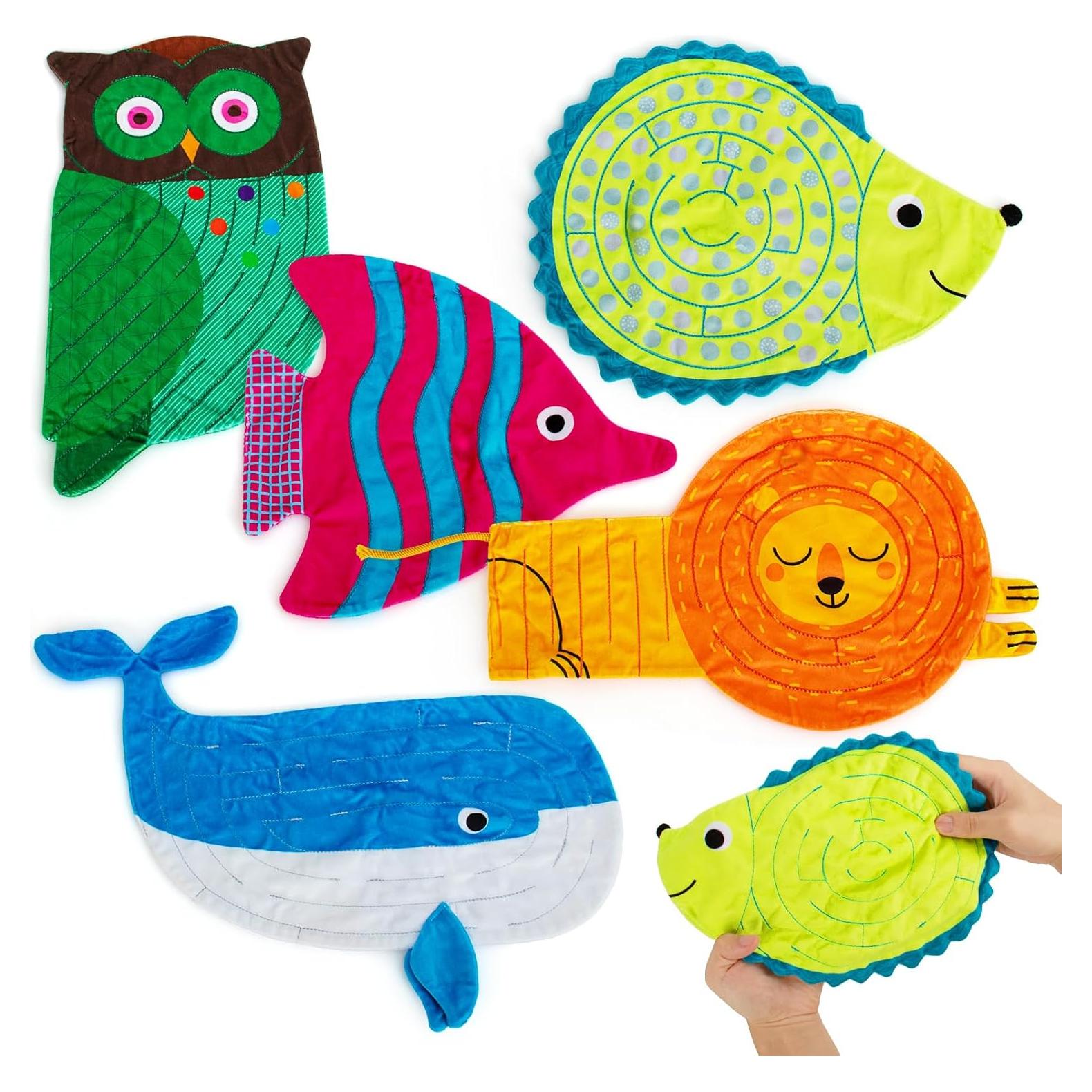 Alfombra Sensorial de Laberinto de Canicas Inbeby - 5 Pcs Animales