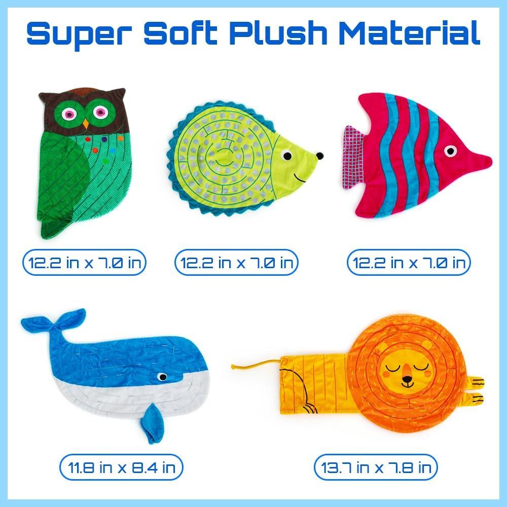 Alfombra Sensorial de Laberinto de Canicas Inbeby - 5 Pcs Animales