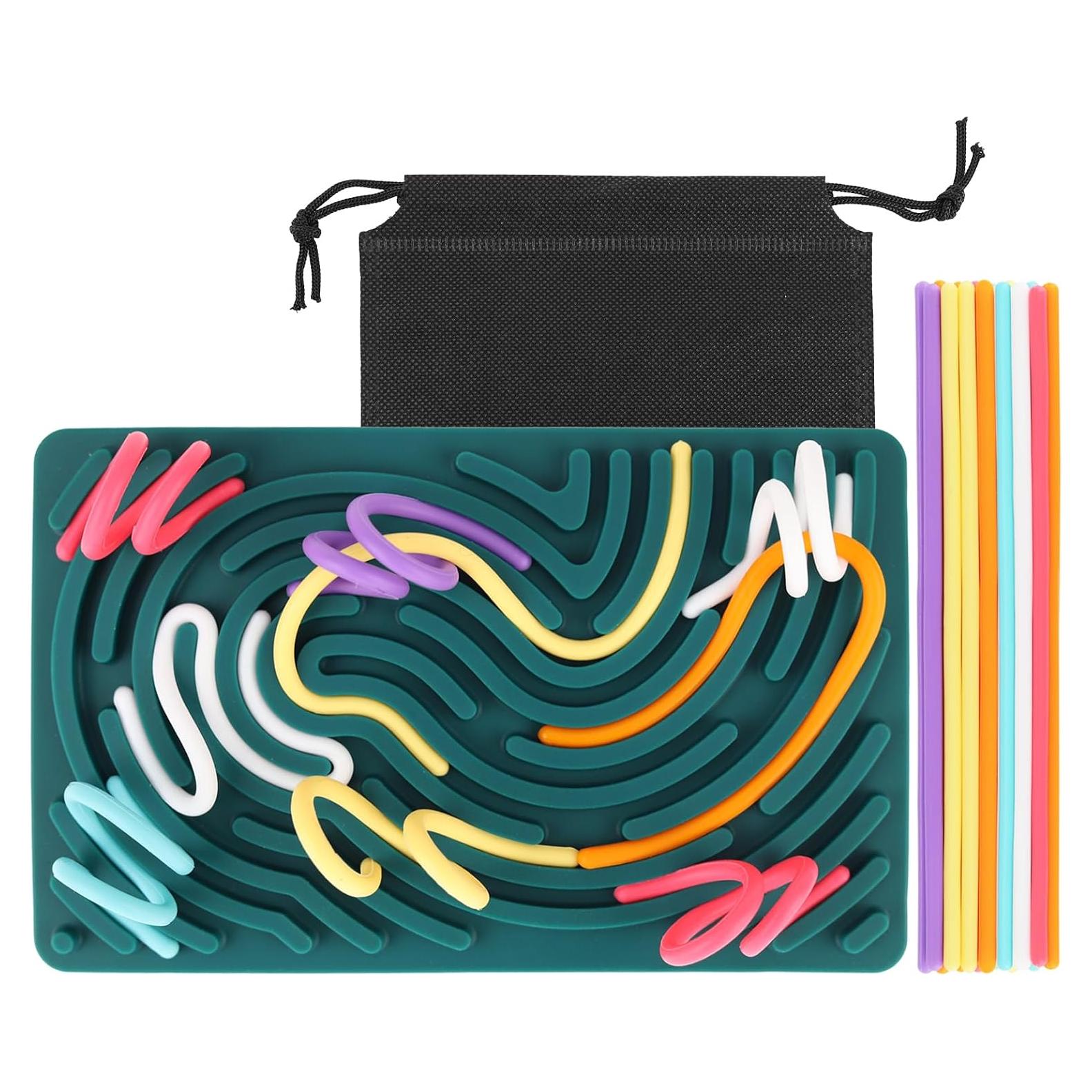 Tablero de Actividad Sensorial Antiestrés 20 Cuerdas Verde