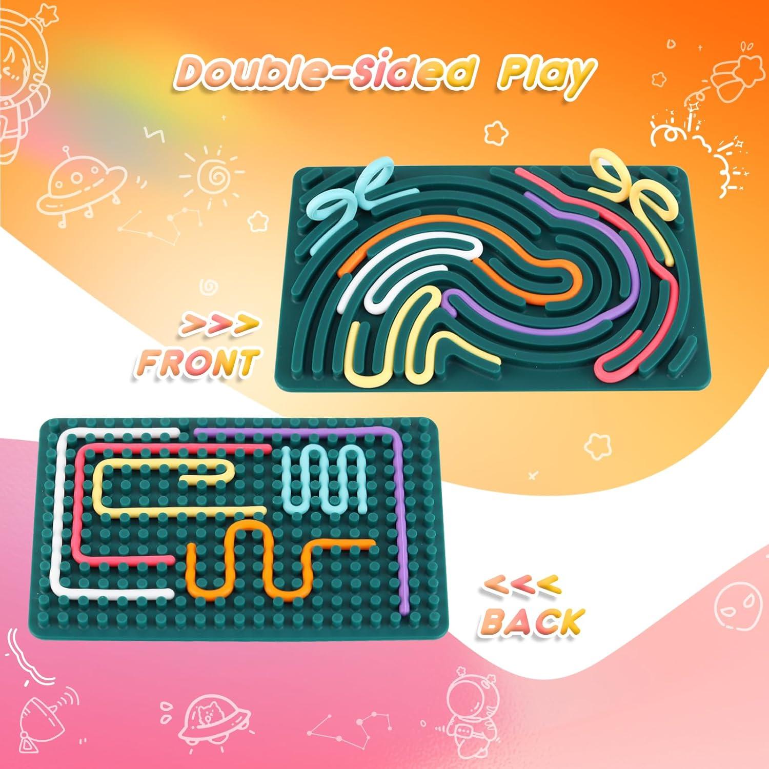 Tablero de Actividad Sensorial Antiestrés 20 Cuerdas Verde