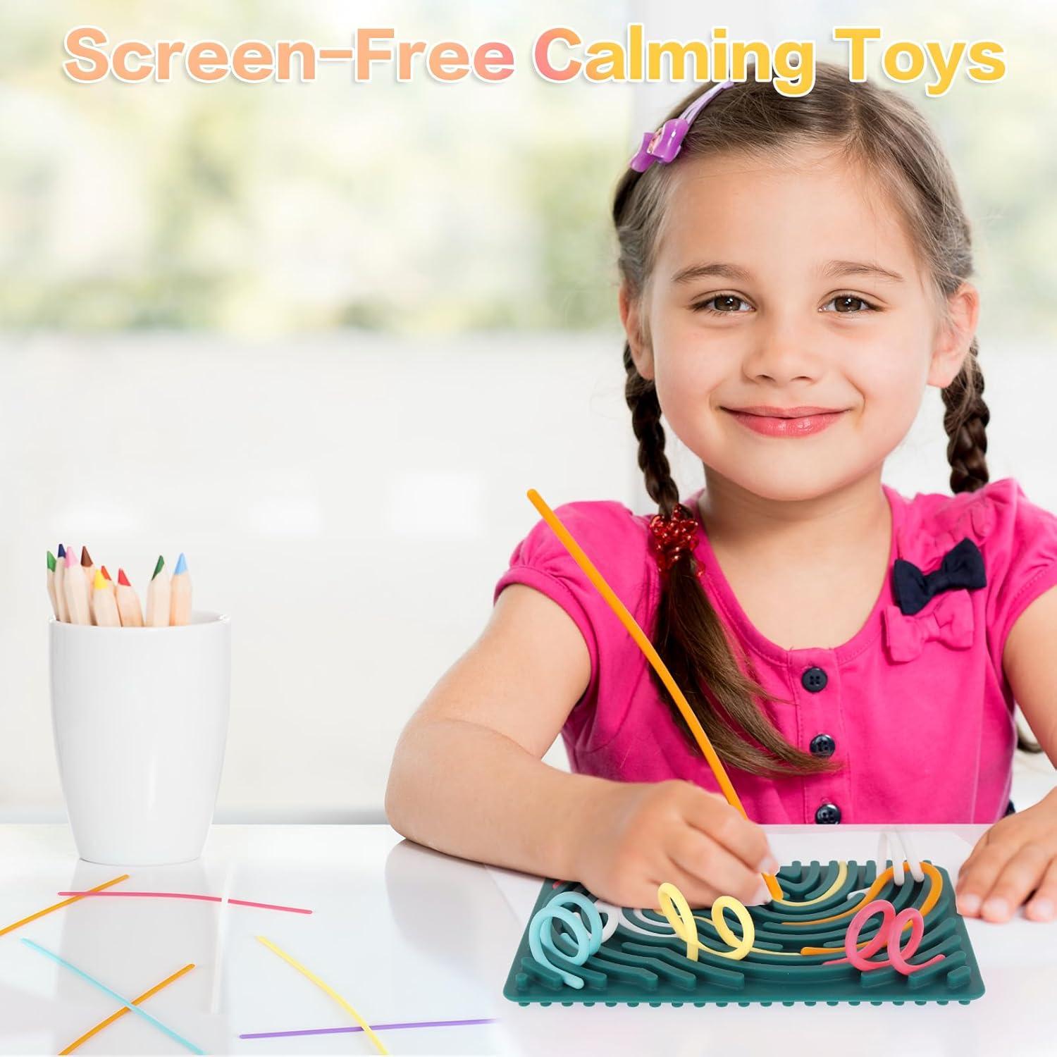 Tablero de Actividad Sensorial Antiestrés 20 Cuerdas Verde