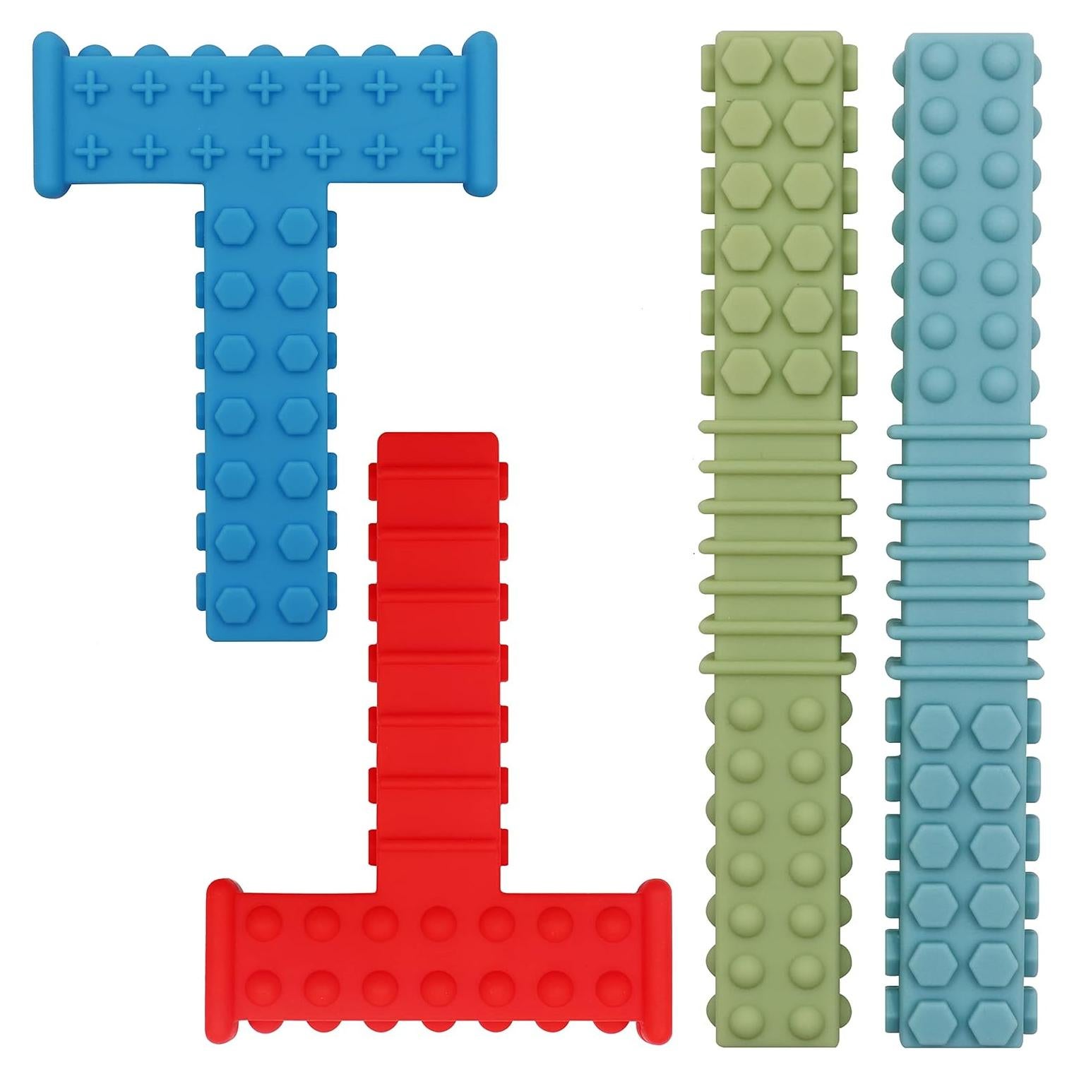 Juguetes Masticables Sensoriales Atsky - Paquete de 5 Tubos de Silicona