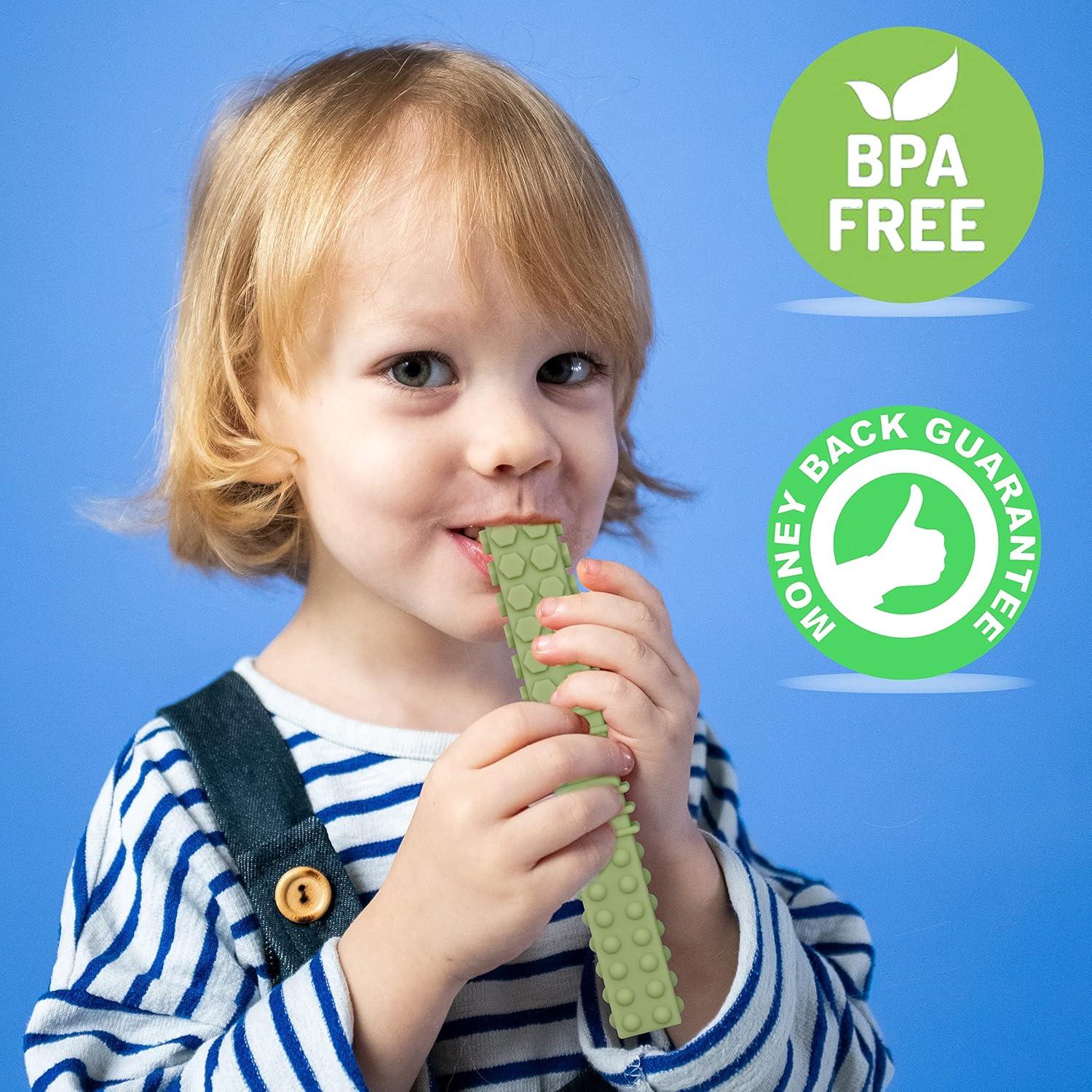 Juguetes Masticables Sensoriales Atsky - Paquete de 5 Tubos de Silicona