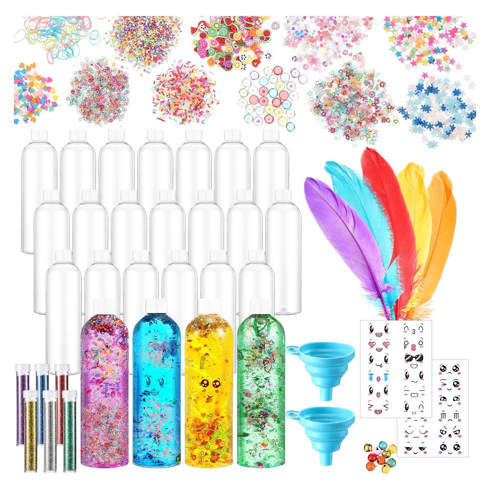 Baderke 24 Botellas Sensoriales Plásticas 400 ml con Accesorios