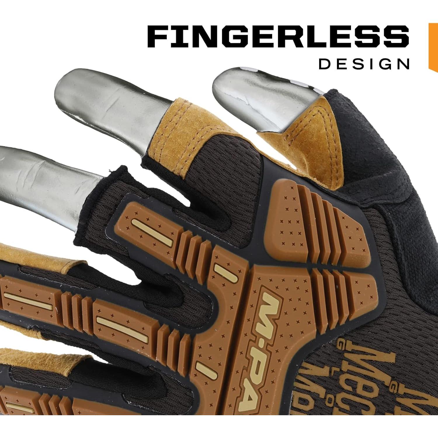 Guantes de Trabajo Mechanix Wear M-Pact Cuero Durahide Pequeño