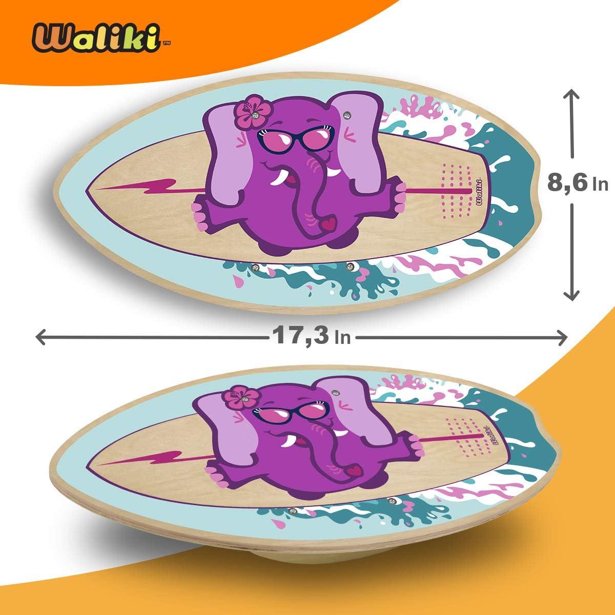 Tabla de Equilibrio de Madera WALIKI Rosa 50x23 cm Niños 2-8 años