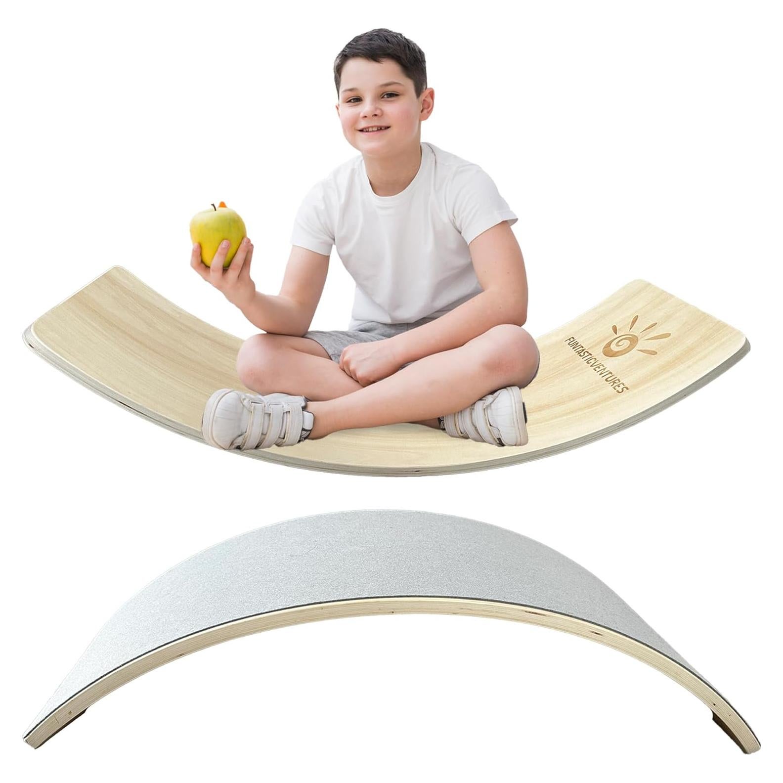 Tabla de Equilibrio FUNTASTICVENTURES 82x30cm Madera Haya