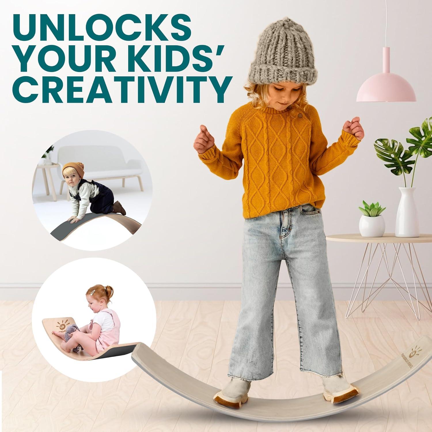 Tabla de Equilibrio FUNTASTICVENTURES 82x30cm Madera Haya