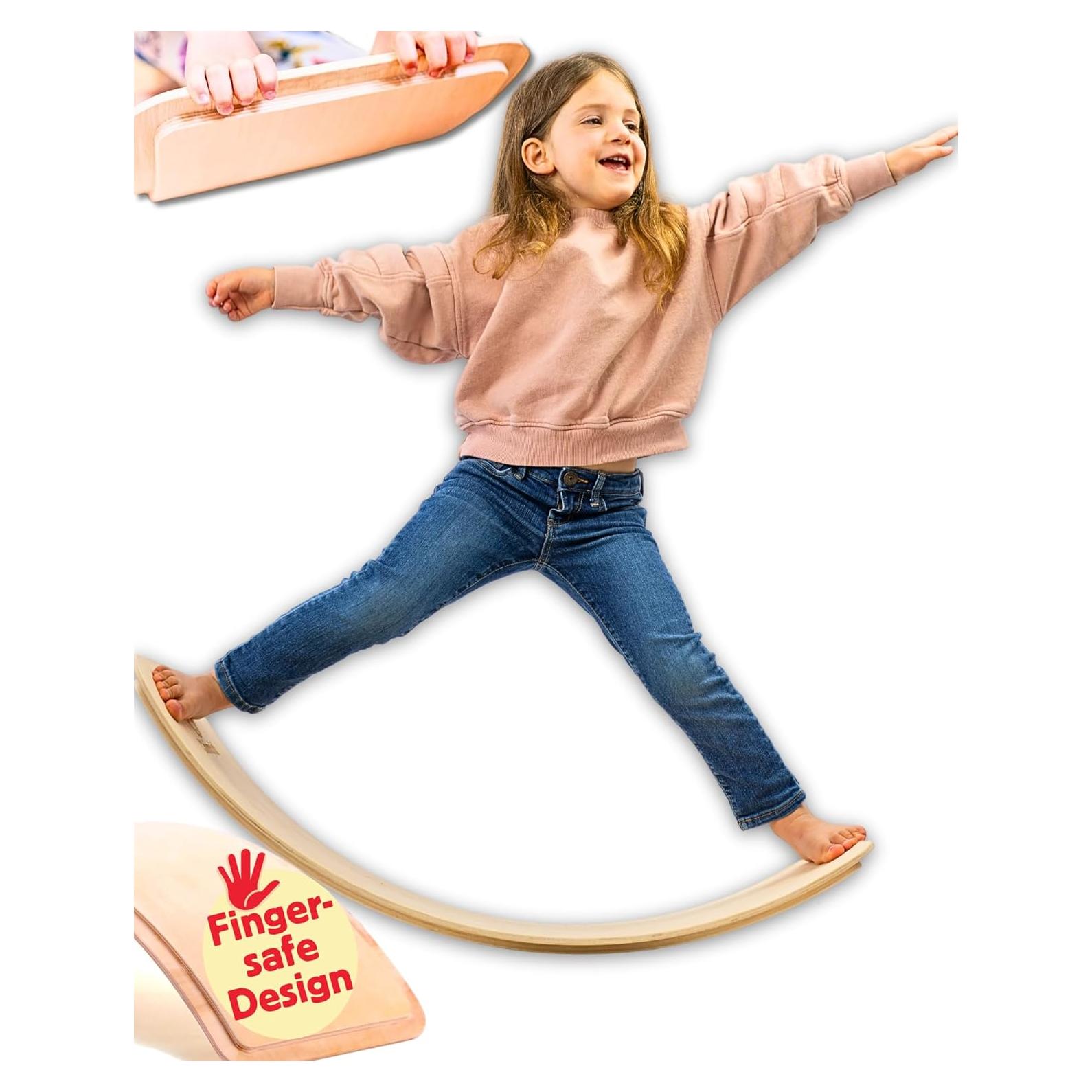 Tabla de Equilibrio de Madera Chimpish 94 cm para Niños