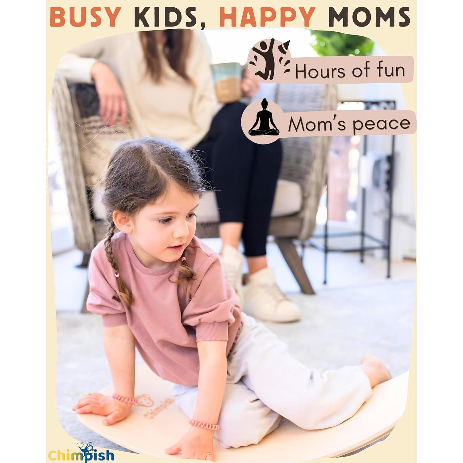 Tabla de Equilibrio de Madera Chimpish 94 cm para Niños