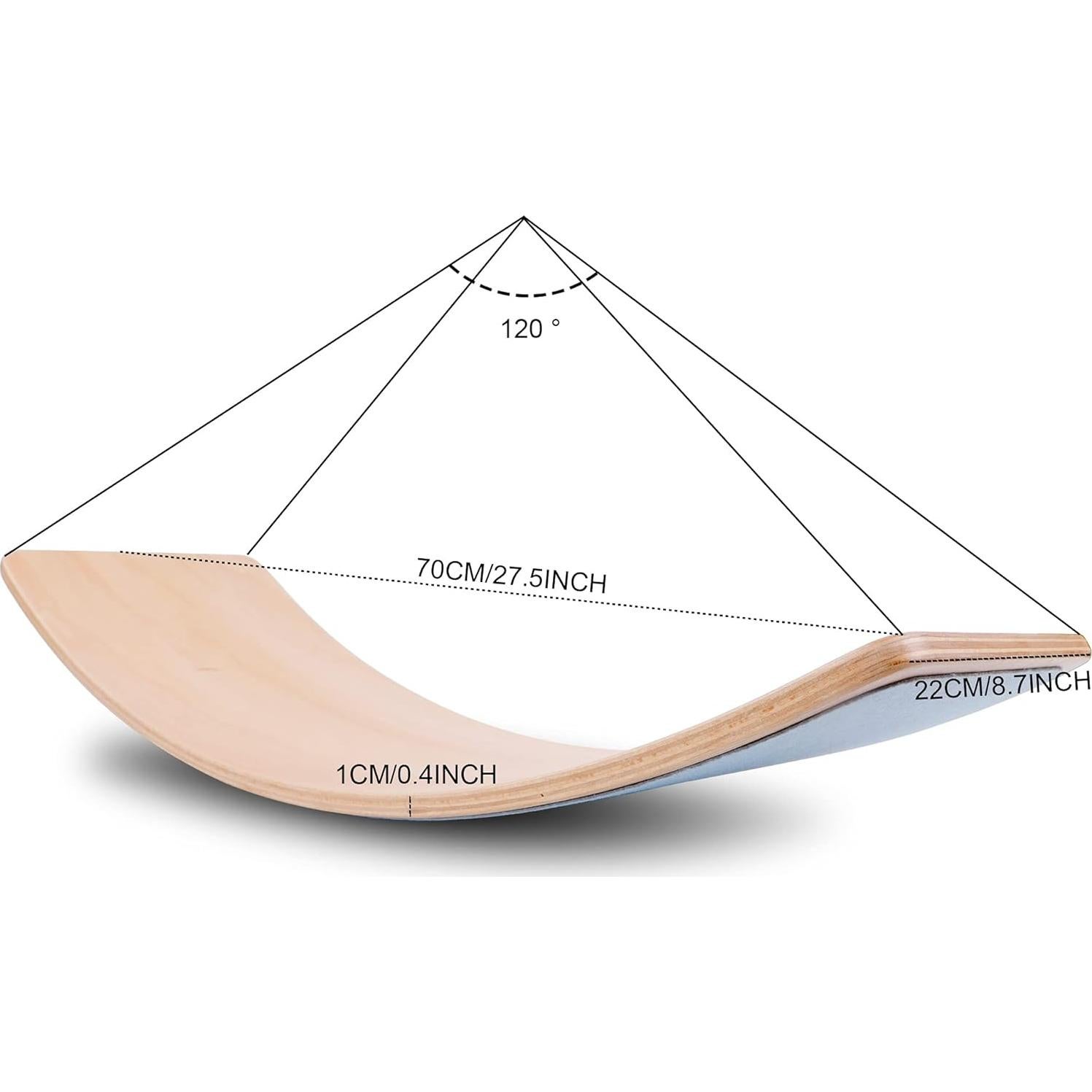Tabla de Equilibrio de Madera Glintoper 69.85 cm para Niños y Adultos