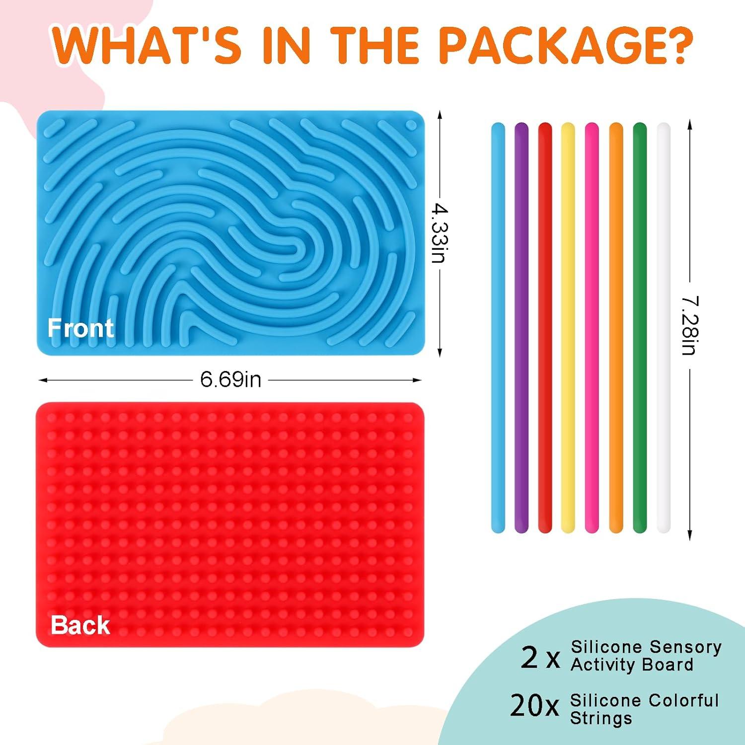 Tablero Sensorial Doble Cara FIIOEOY Rojo y Azul 2 Piezas