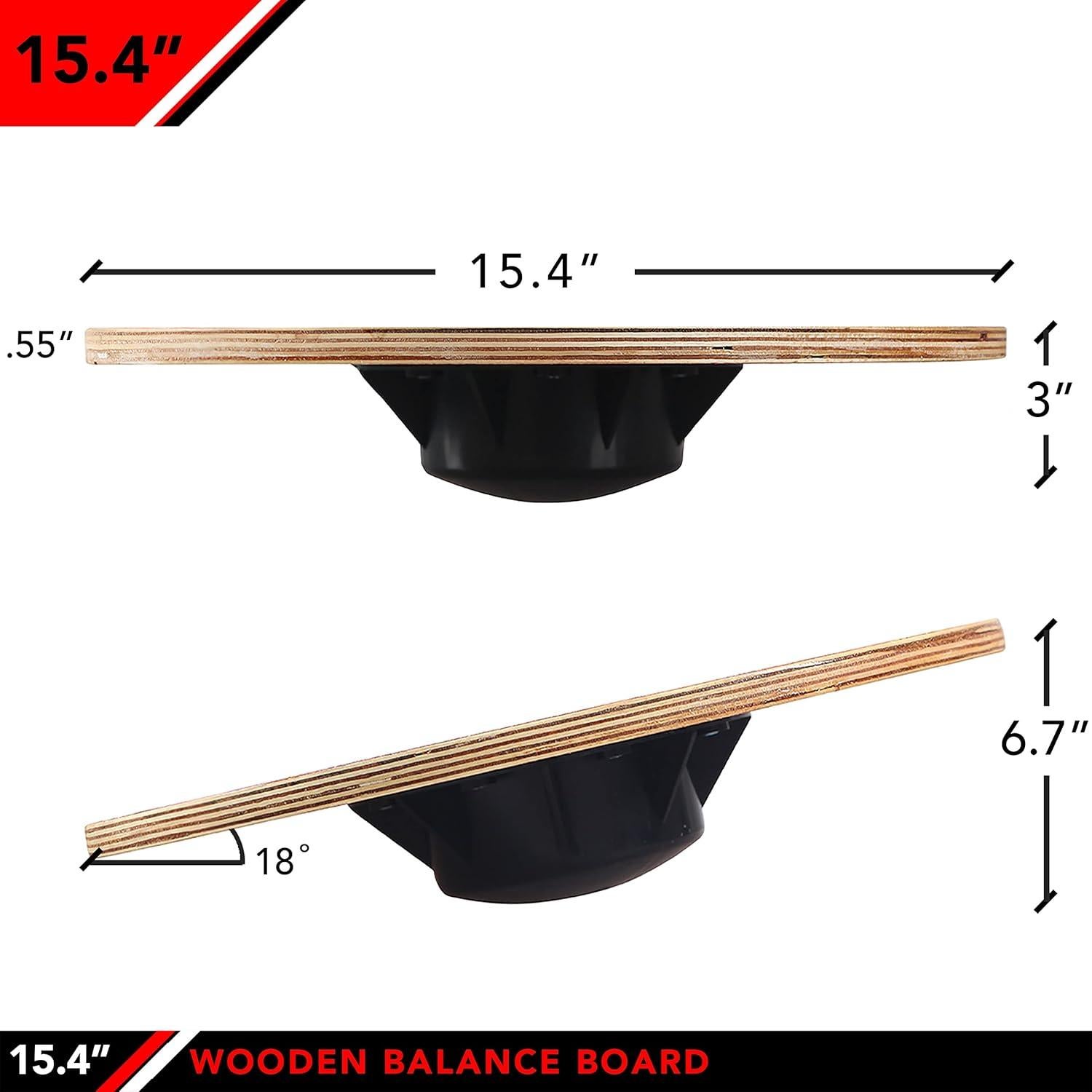 Tabla de Equilibrio JFIT 40 cm - Inclinación 18° - 300 kg