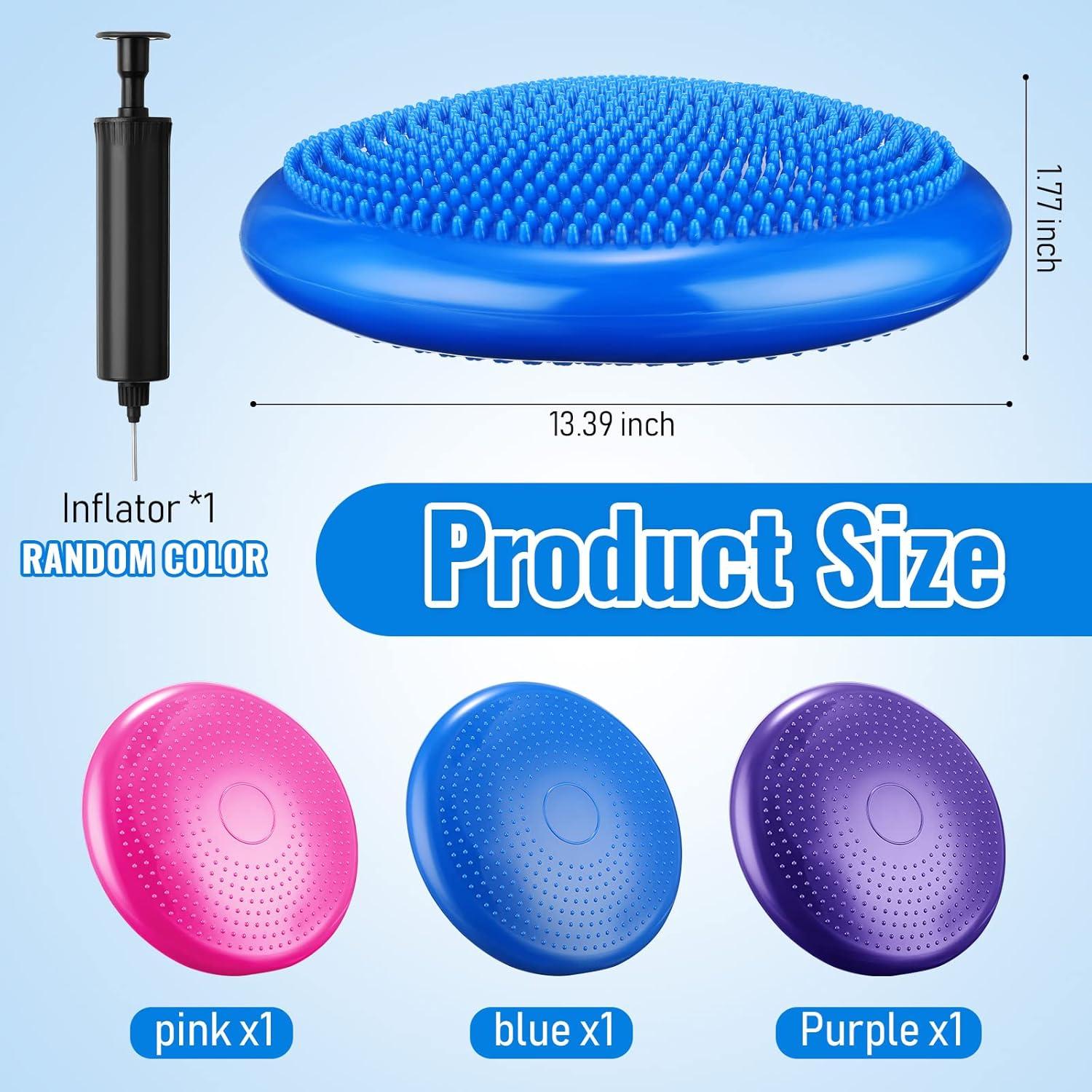 Cojín de Inestabilidad Leitee 3 Pcs para Ejercicio 34 cm