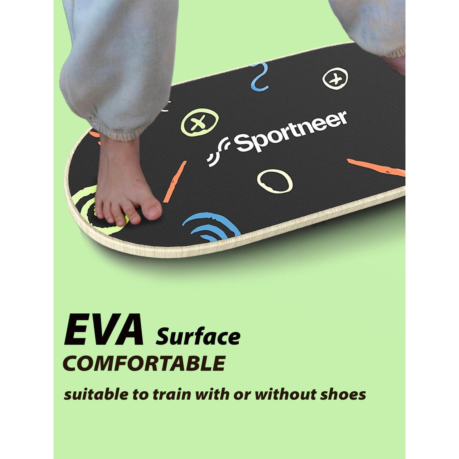 Tabla de Equilibrio Sportneer para Niños de Madera 50x21.6cm