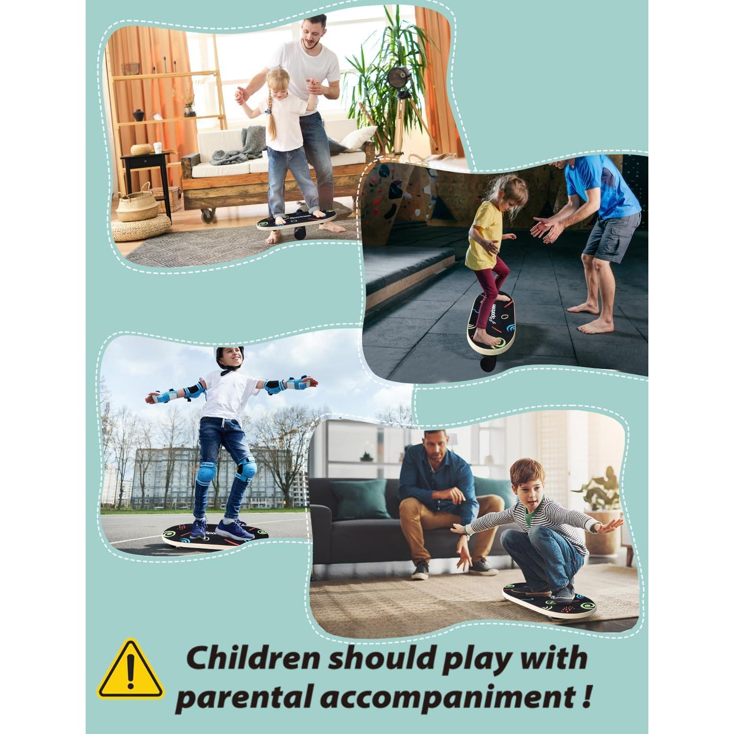 Tabla de Equilibrio Sportneer para Niños de Madera 50x21.6cm