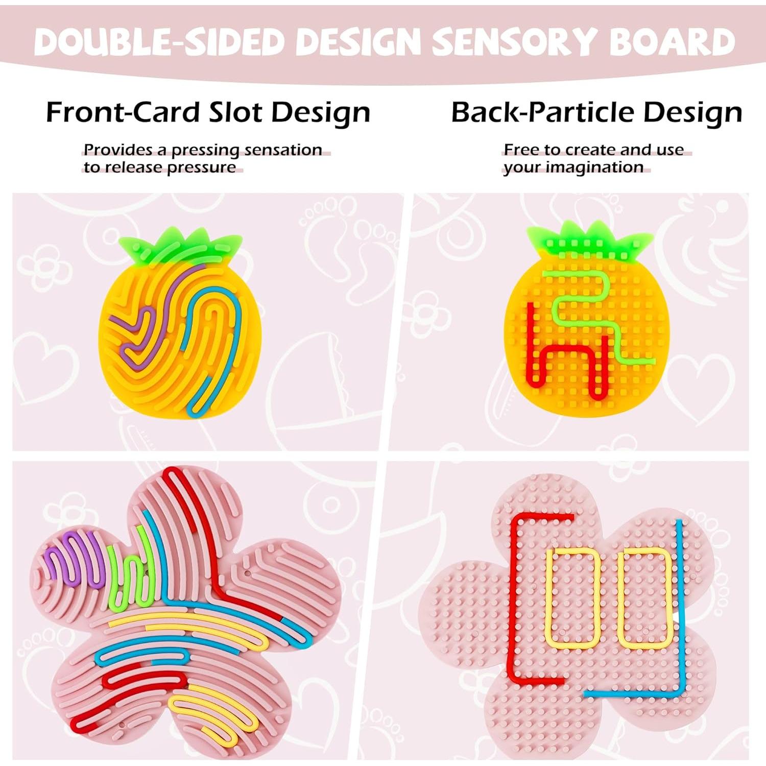 Tablero Sensorial Doble Cara JooKiddie 2PCS 20 Cuerdas Silicona