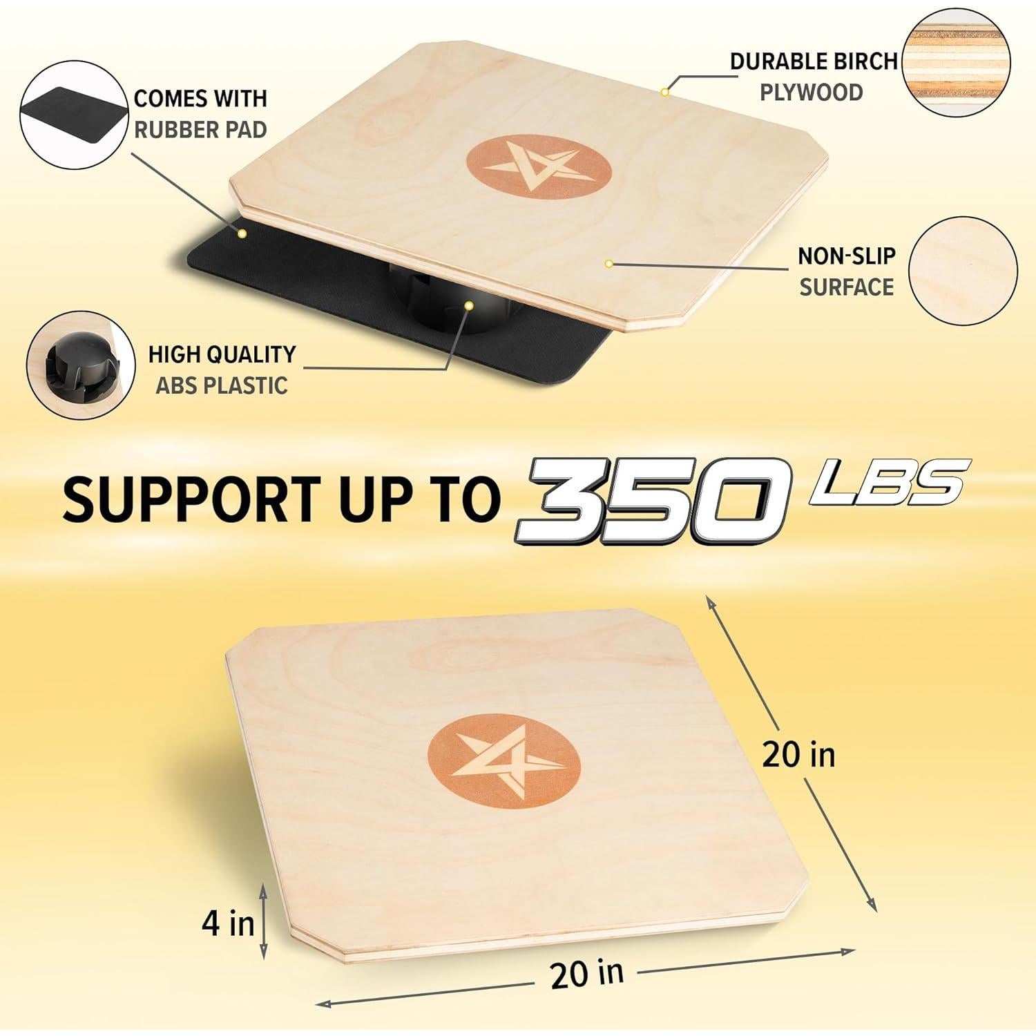 Tabla de Balance Yes4All 50.8 cm Antideslizante 3 Niveles