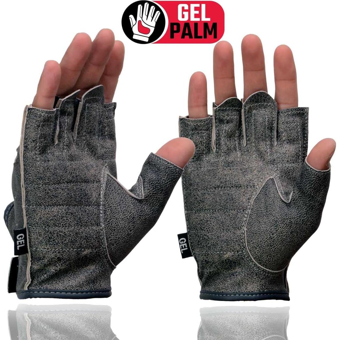 Guantes de motocicleta Milwaukee Leather MG7557 gris sin dedos