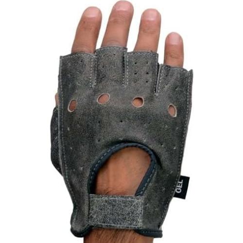 Guantes de motocicleta Milwaukee Leather MG7557 gris con gel