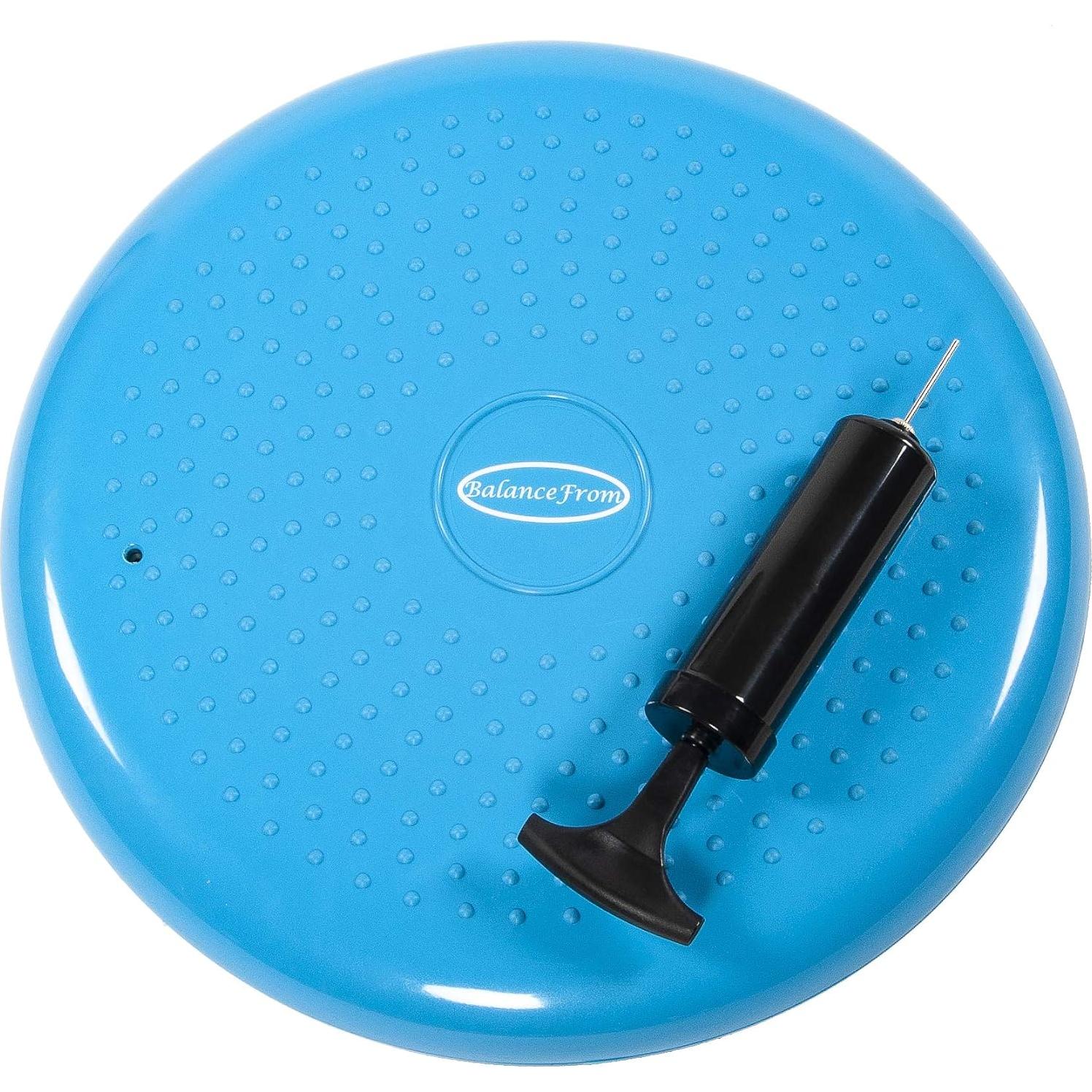 Disco de Equilibrio Fitvids 33 cm con Bomba Manual Azul