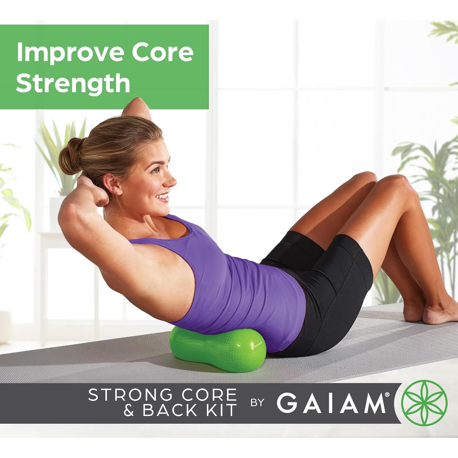 Kit de Masaje Fuerte Núcleo y Cuidado de Espalda Gaiam Verde