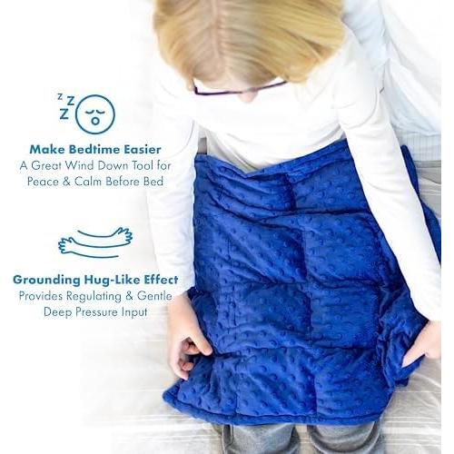 Almohadilla con Peso Harkla para Niños 45x53 cm Azul Profundo