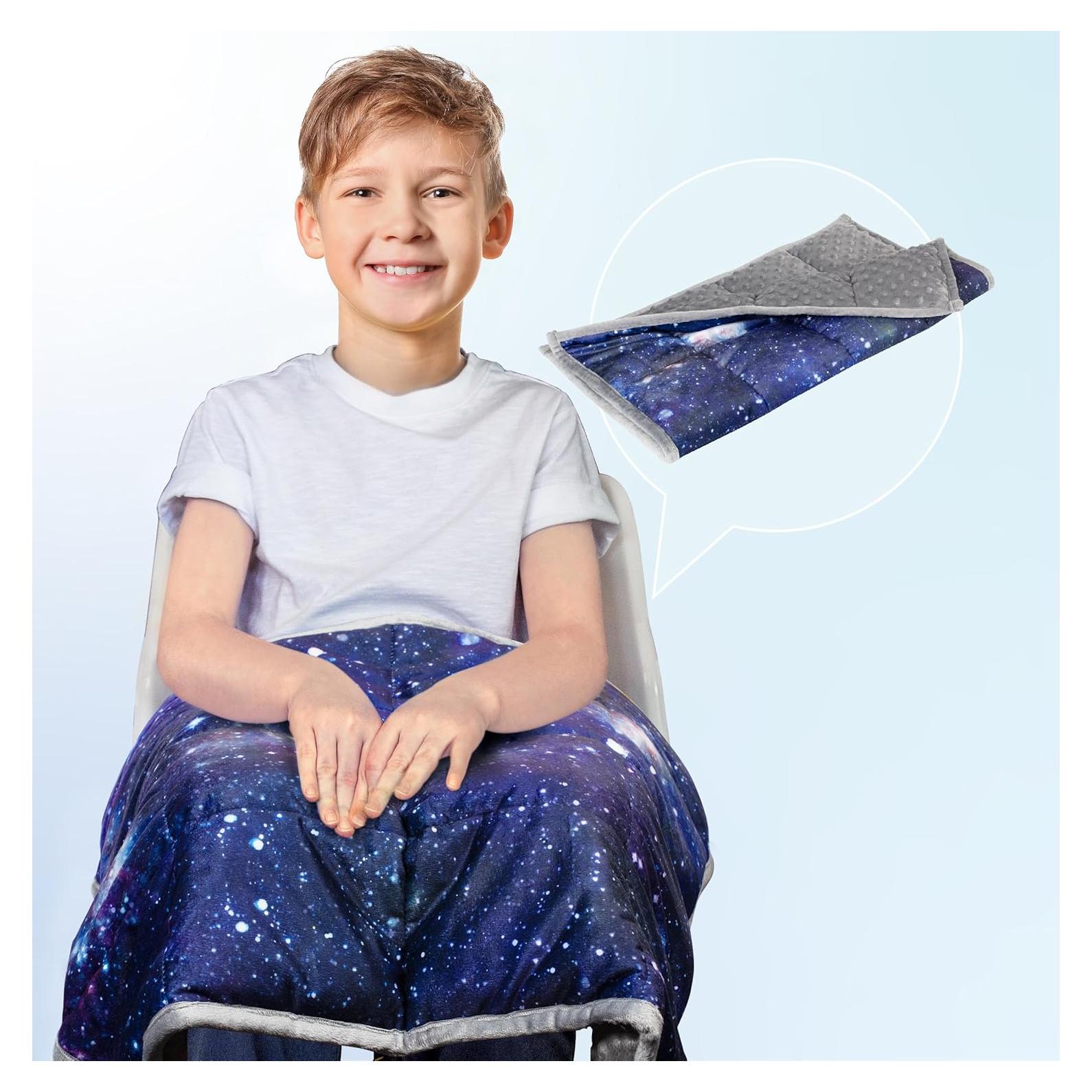 Manta de Peso Solfres 3.2kg 50x58cm Cielo Estrellado Azul