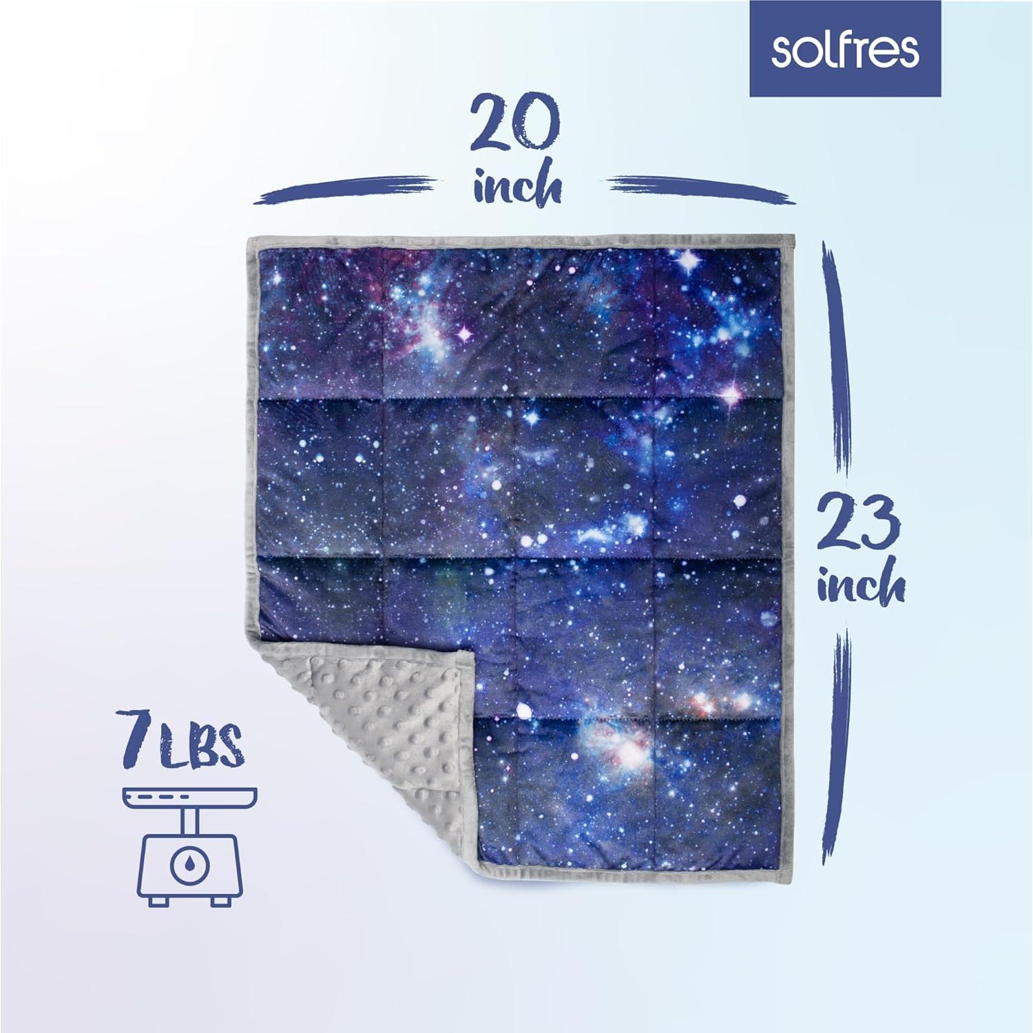 Manta de Peso Solfres 3.2kg 50x58cm Cielo Estrellado Azul
