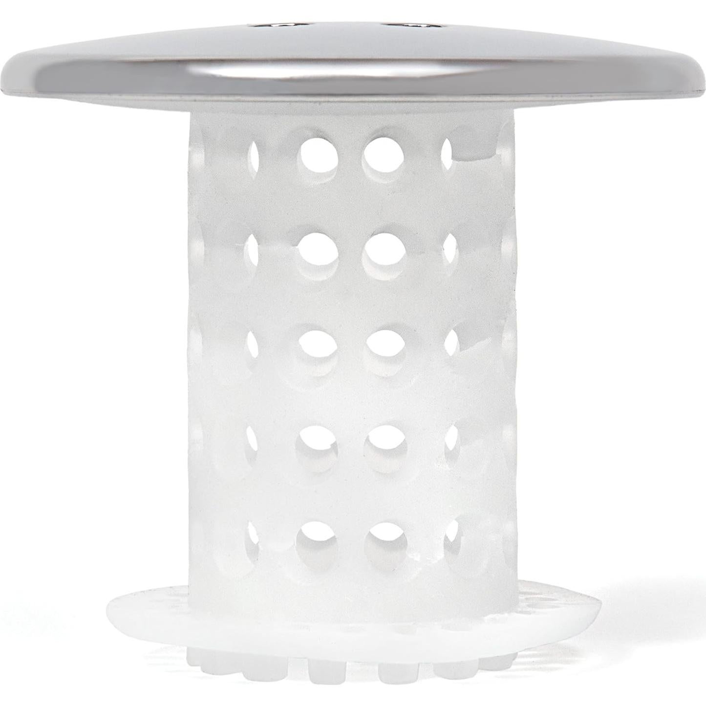 Captador de Cabello TubShroom - 2 Piezas Cromo 5.7 cm