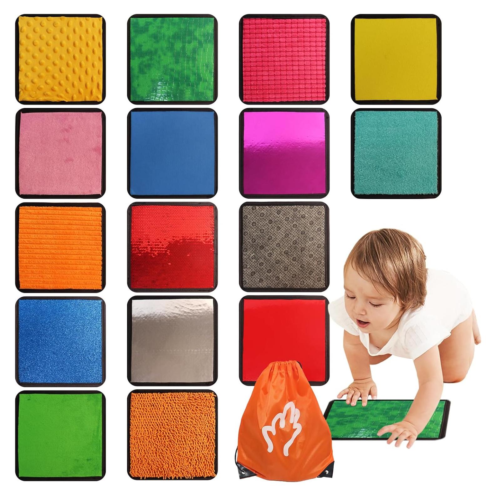 Mats Sensoriales VIESMUMU 16 PCS para Niños Autistas