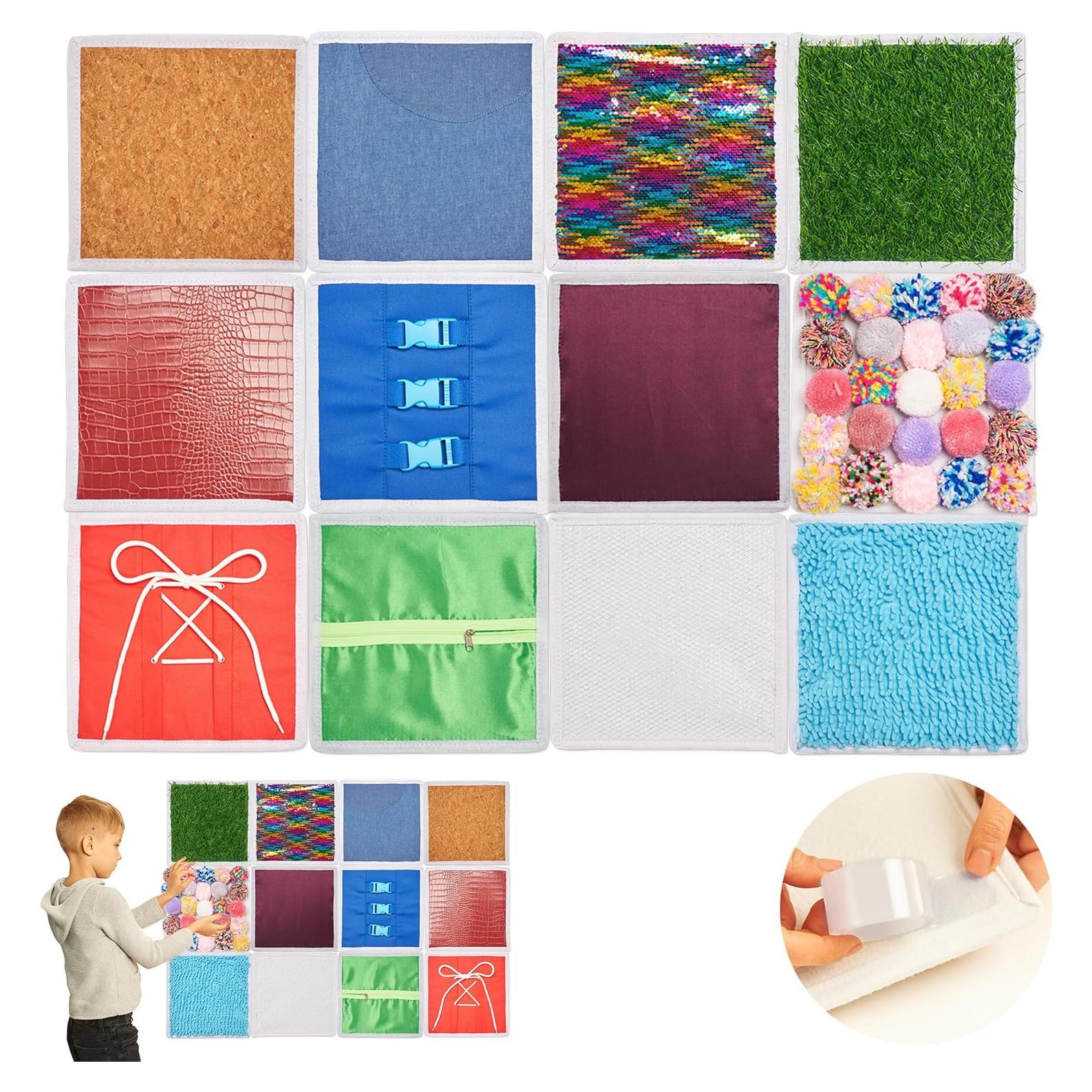 Panel Sensorial para Niños Odoxia | 12 Piezas Táctiles 25cm