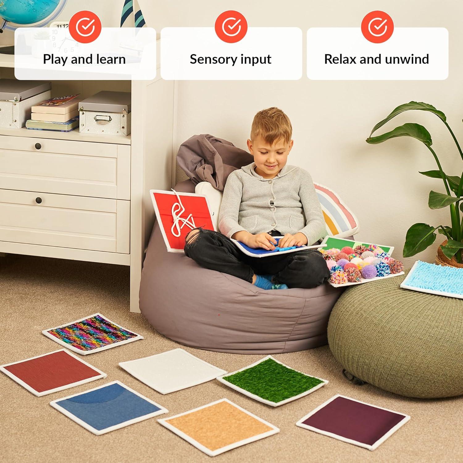 Panel Sensorial para Niños Odoxia | 12 Piezas Táctiles 25cm