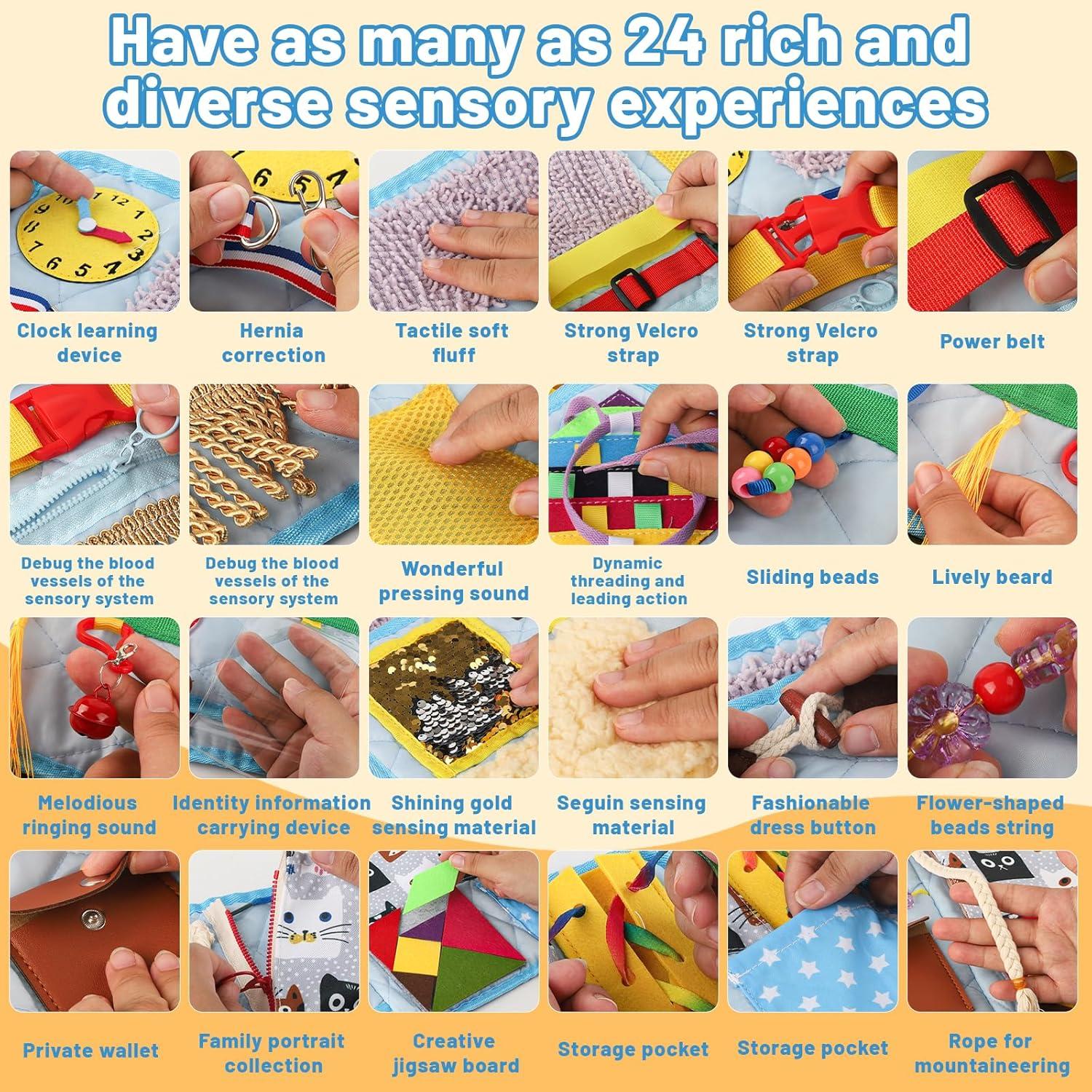 Manta Antiestrés para Demencia HNYG 56x28 cm Actividades