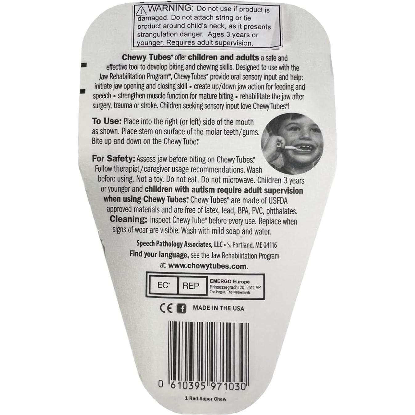 Tuberías Masticables Llc Juego de 3 Super con Protuberancias Rojas