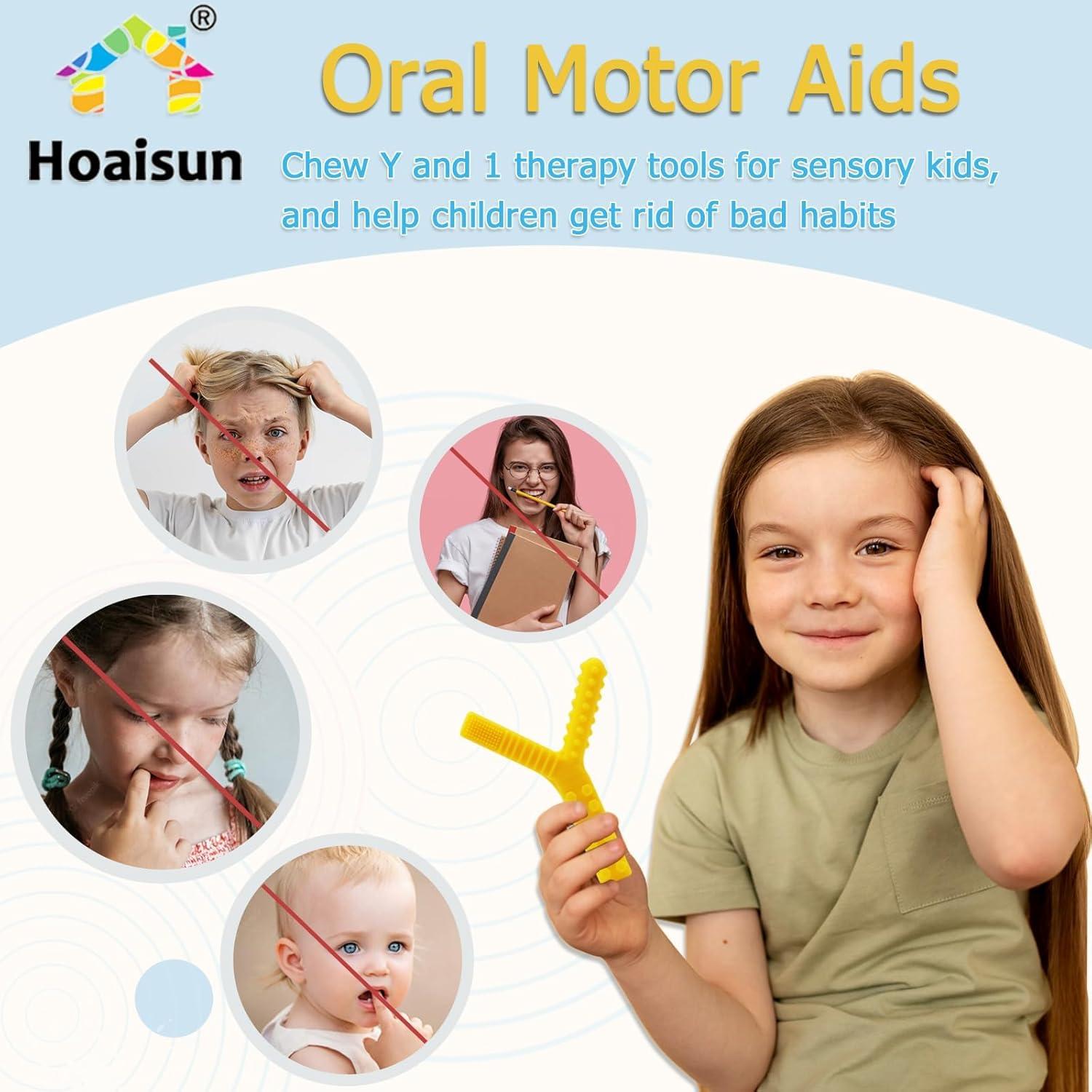 Juguetes Masticables Sensoriales para Niños Autistas - 4 Tubos de Silicona