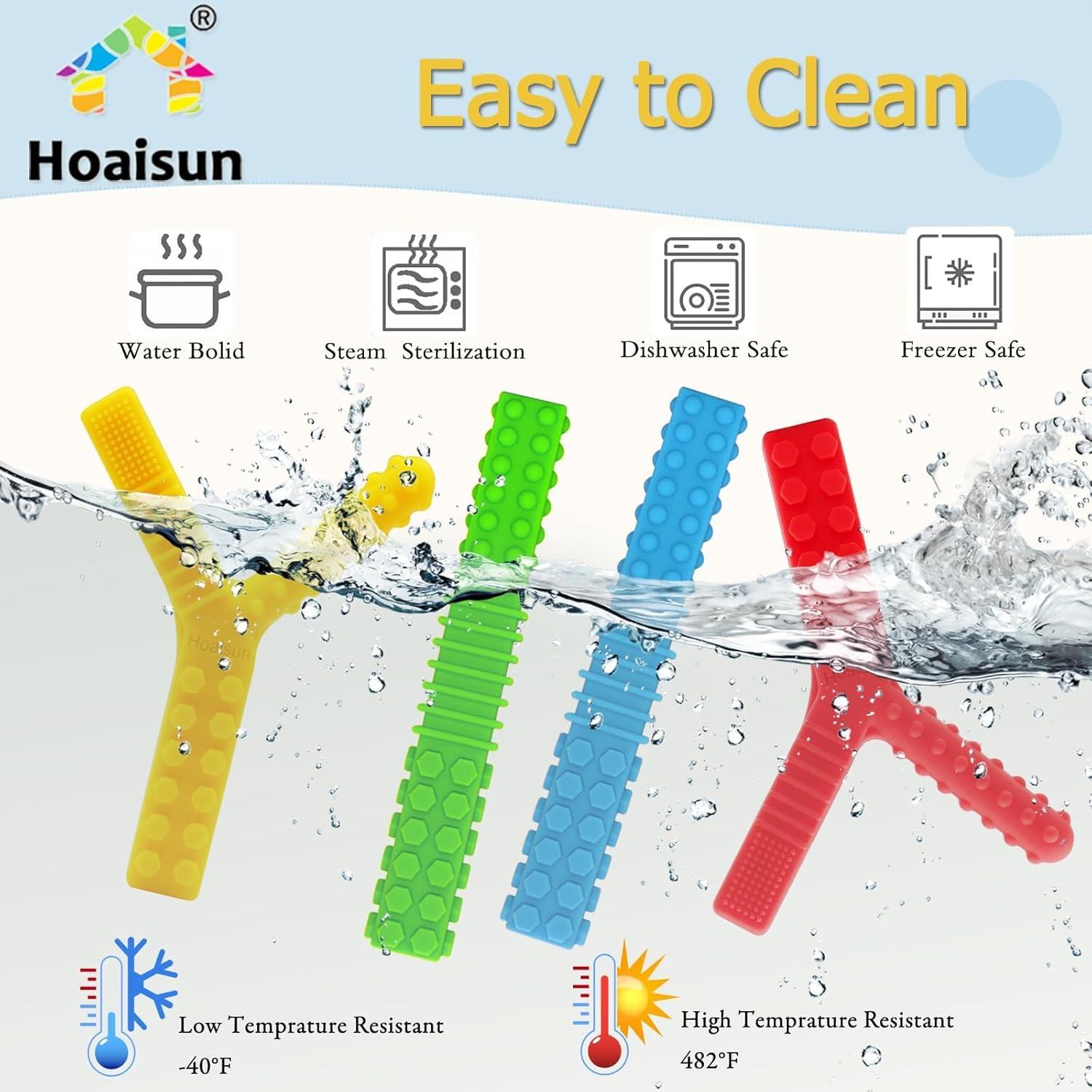 Juguetes Masticables Sensoriales para Niños Autistas - 4 Tubos de Silicona