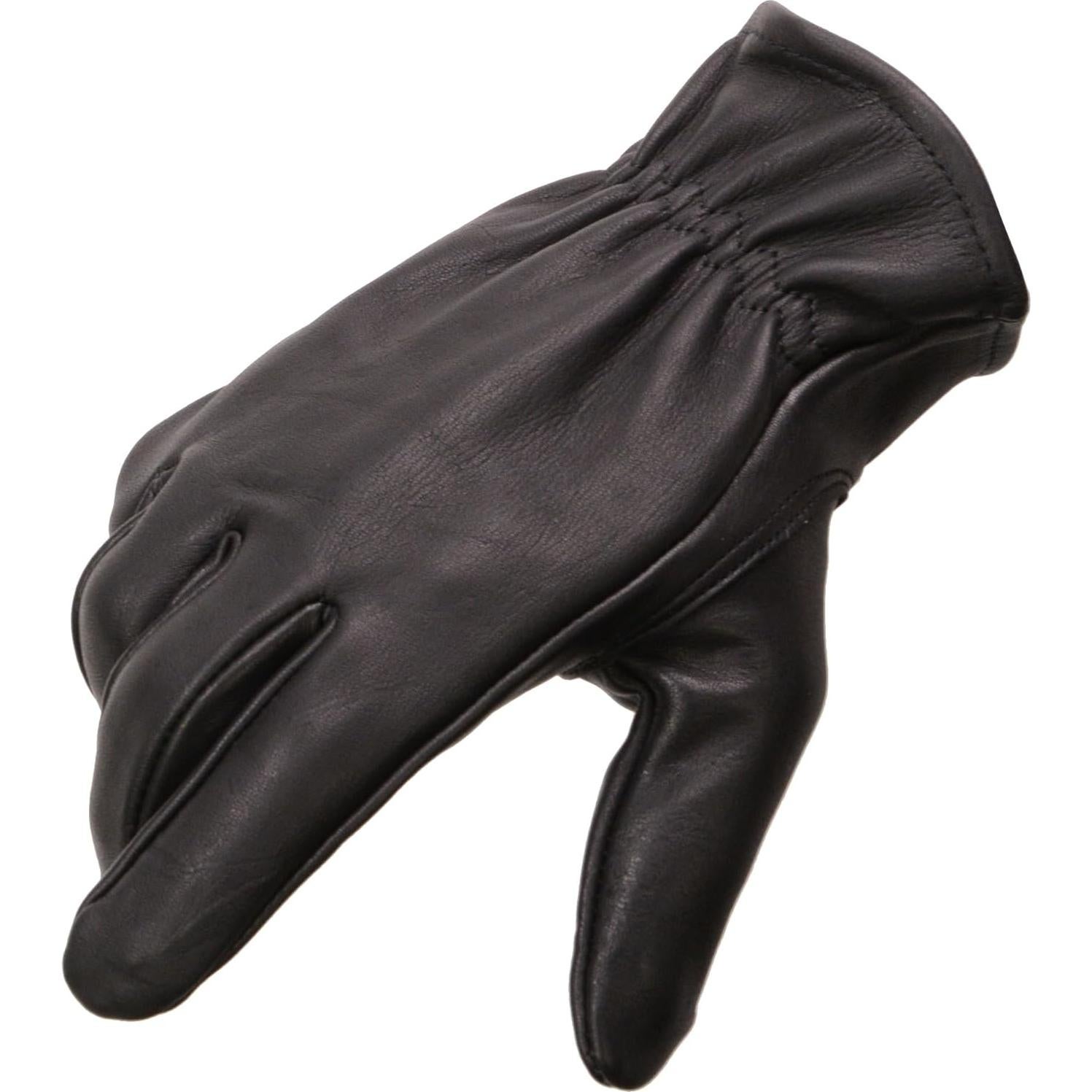 Milwaukee Leather Men's Unlined 100% USA Northern Deerskin Gloves w/Cinch Wrist MG7595