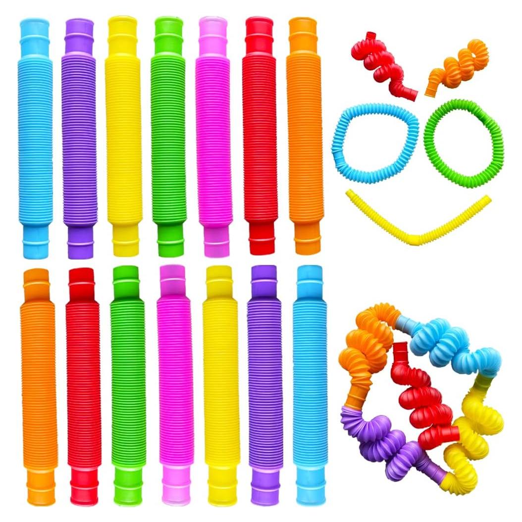 Paquete de 14 Tuberías Pop Antiestrés Rifang - Juguetes Sensoriales