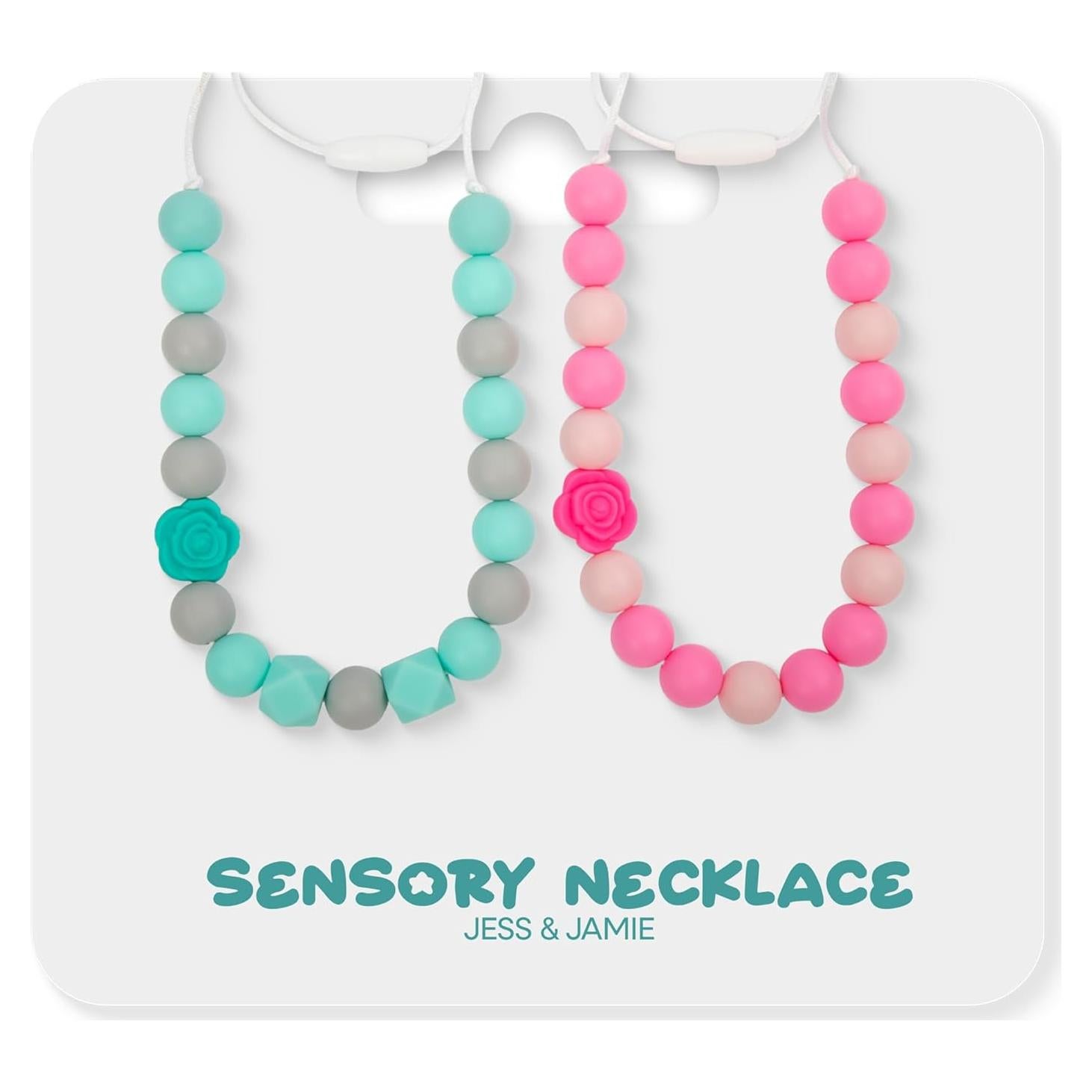 Collares Sensoriales para Niños - 2 Piezas Silicona Ajustable
