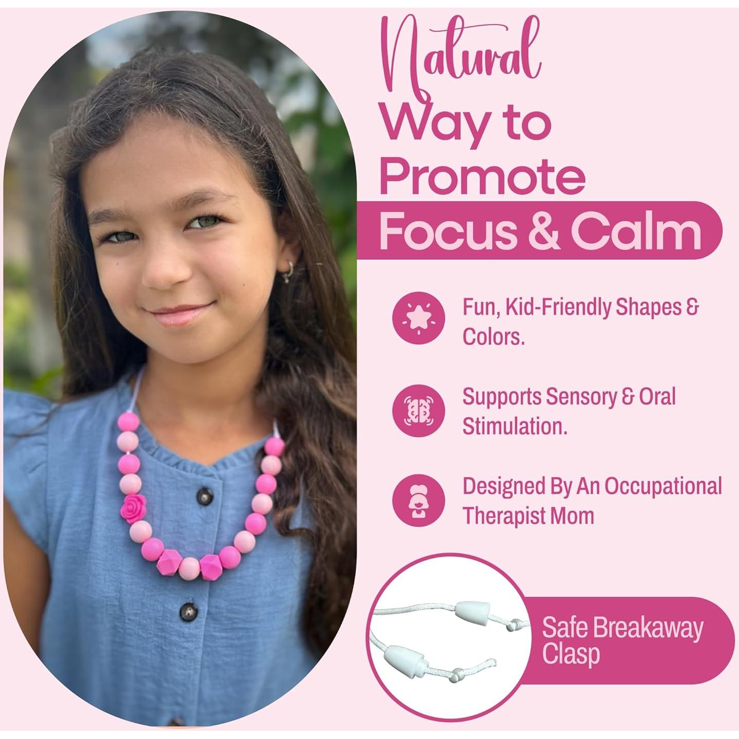 Collares Sensoriales para Niños - 2 Piezas Silicona Ajustable