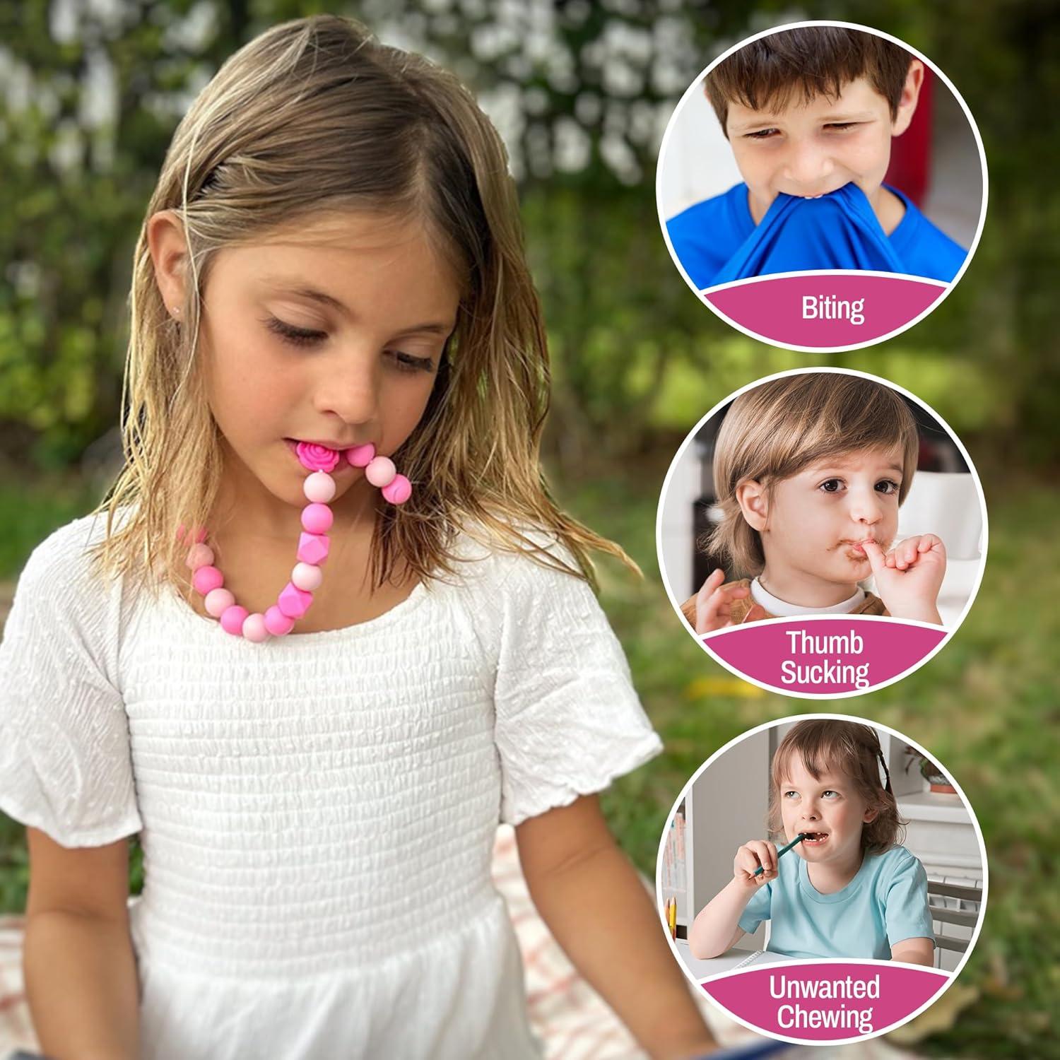 Collares Sensoriales para Niños - 2 Piezas Silicona Ajustable