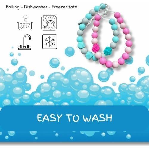 Collares Sensoriales para Niños - 2 Piezas Silicona Ajustable