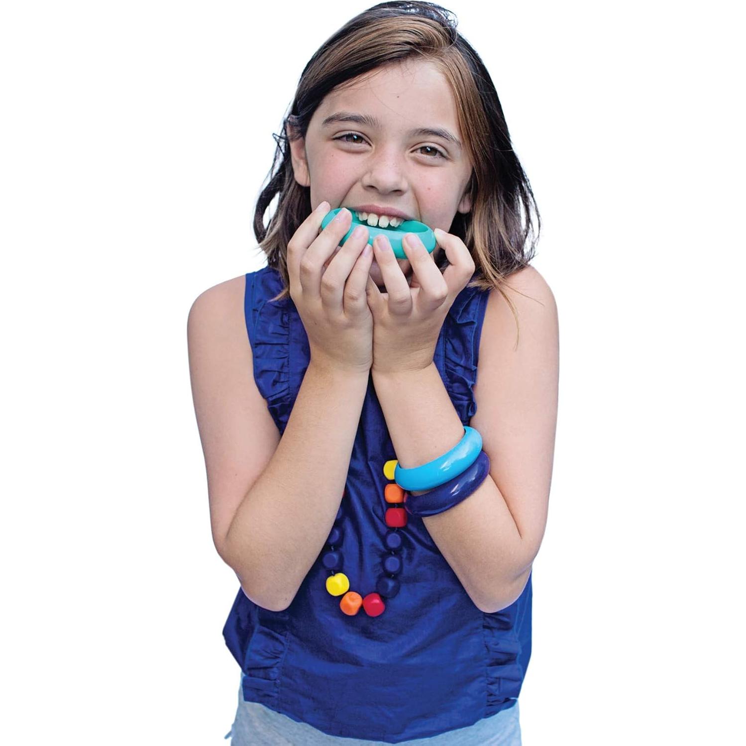 Conjunto de Pulseras Masticables de Silicona para Niños - 3 Unidades