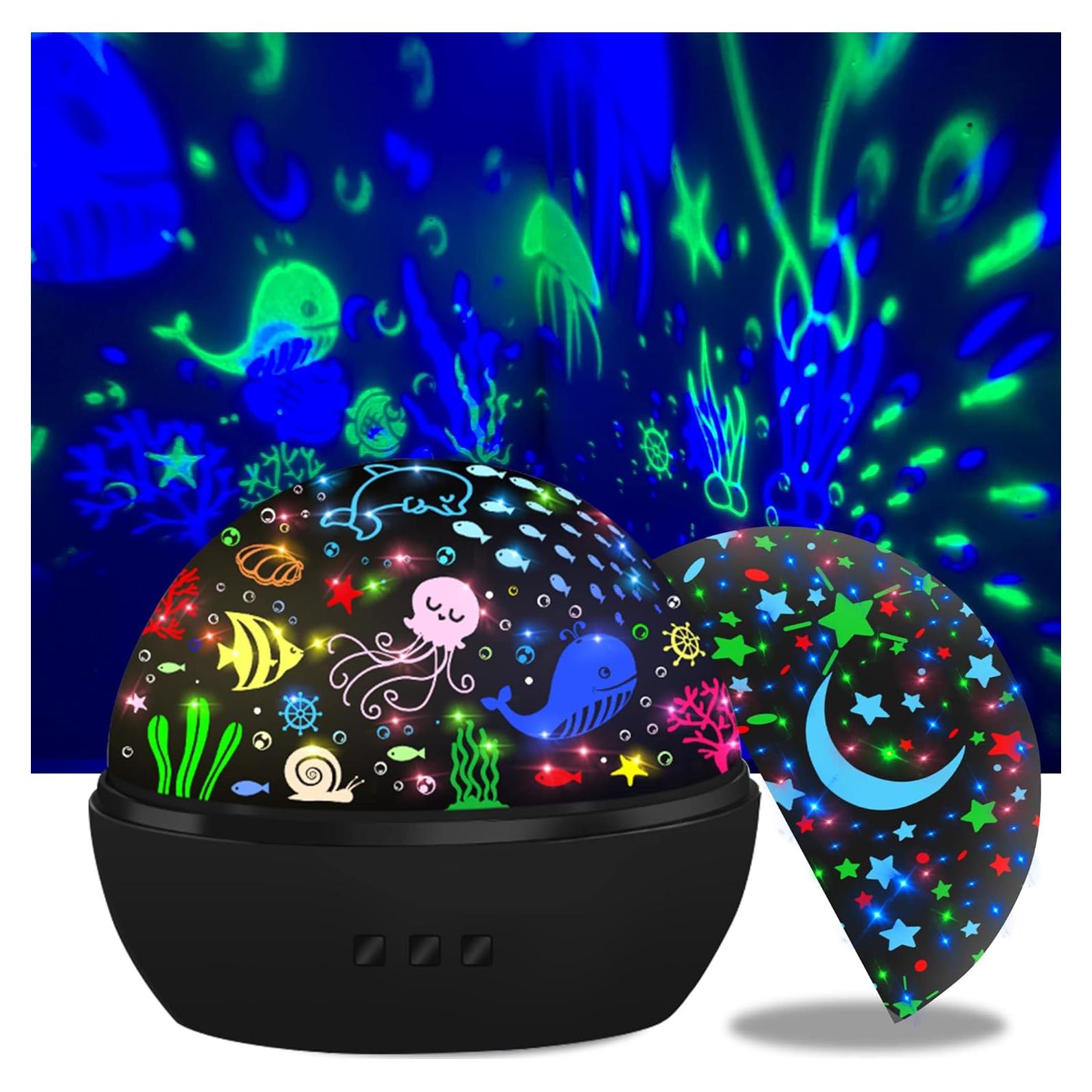 Proyector de Luz Nocturna Estrellada Kevap 12.7cm Negro