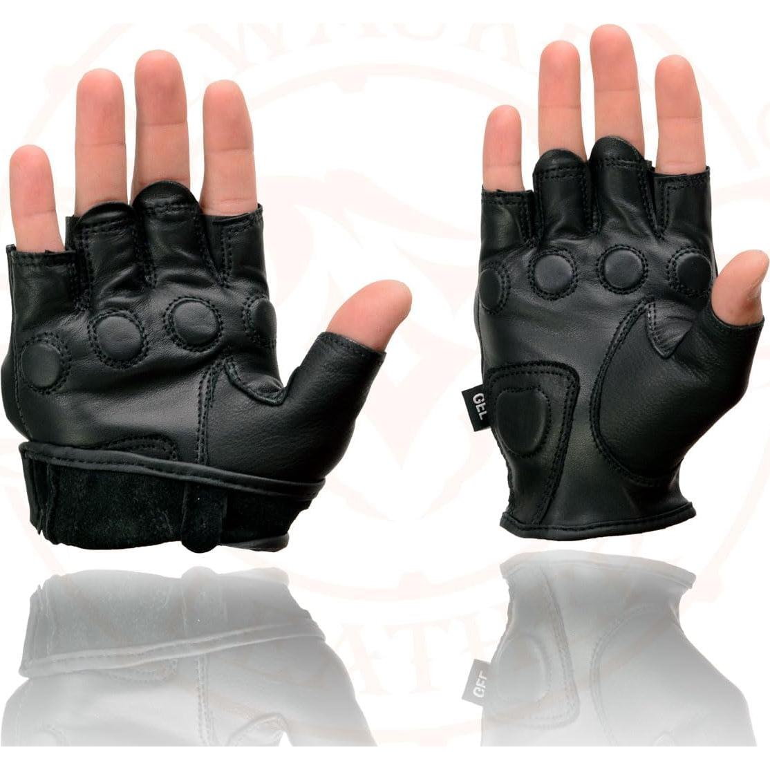 Guantes sin dedos de cuero Milwaukee Leather para hombres