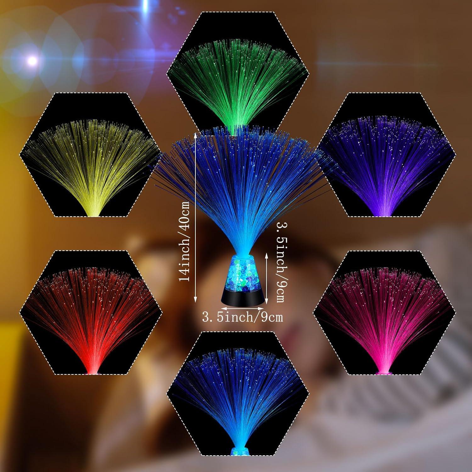 Lámpara de Fibra Óptica Retisee 4 Piezas 36 cm USB Batería