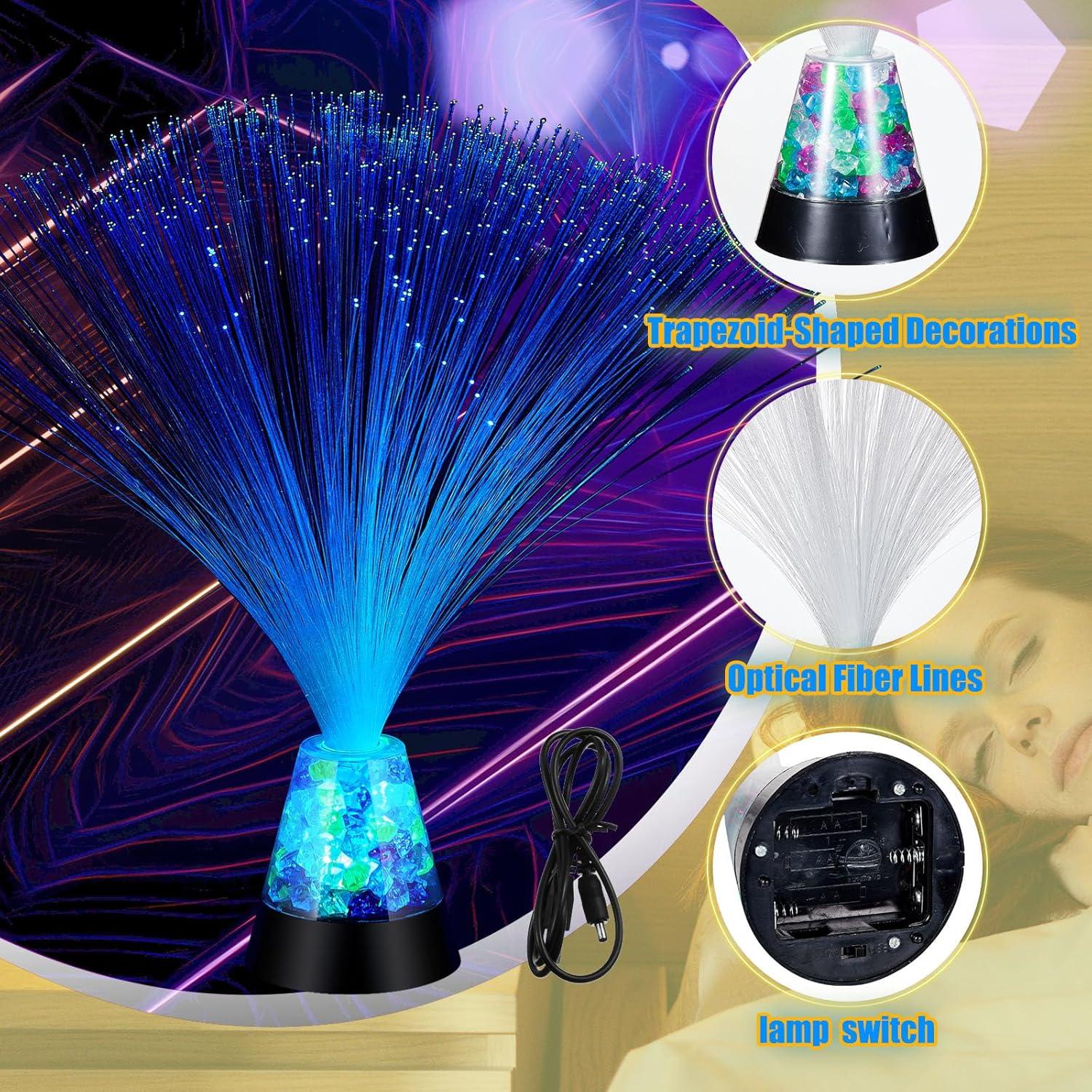 Lámpara de Fibra Óptica Retisee 4 Piezas 36 cm USB Batería