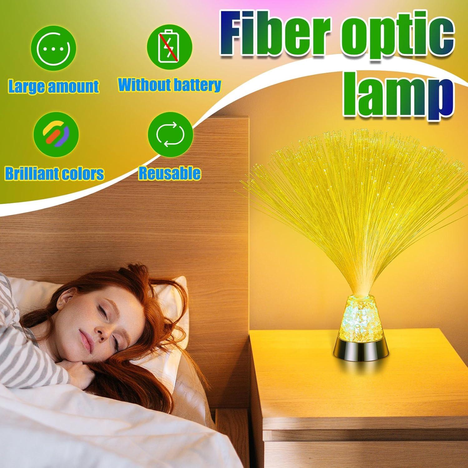 Lámpara de Fibra Óptica Retisee 4 Piezas 36 cm USB Batería