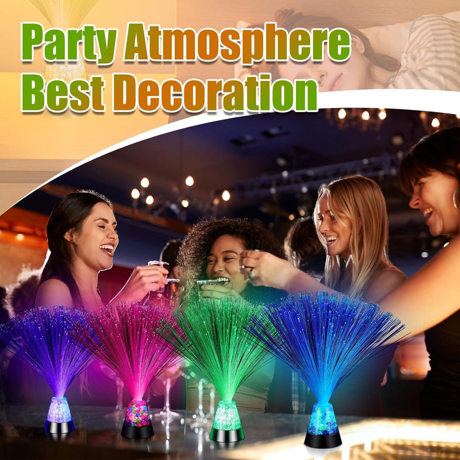 Lámpara de Fibra Óptica Retisee 4 Piezas 36 cm USB Batería